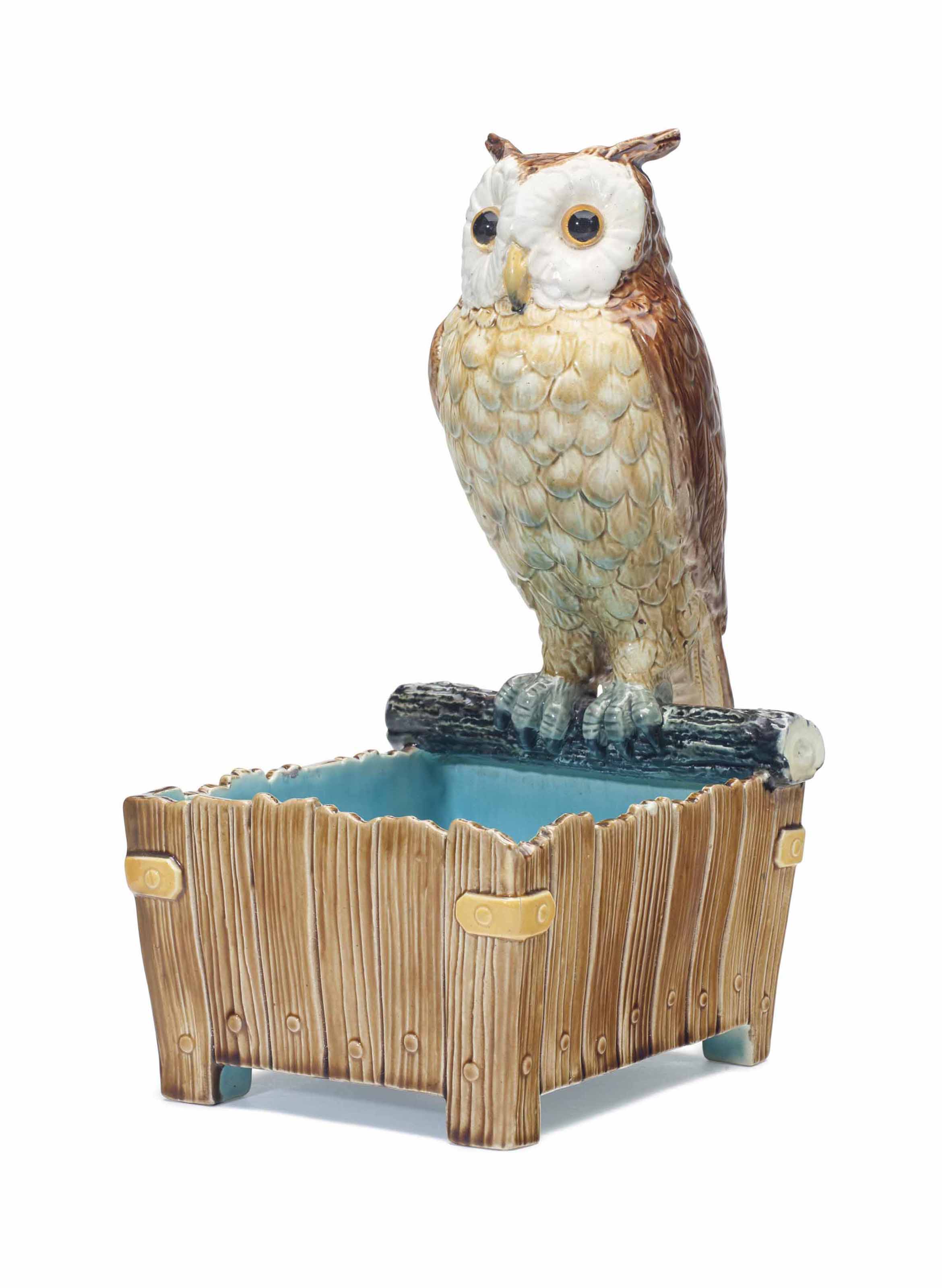 A T.C. BROWN-WESTHEAD, MOORE & CO. MAJOLICA 'OWL ...