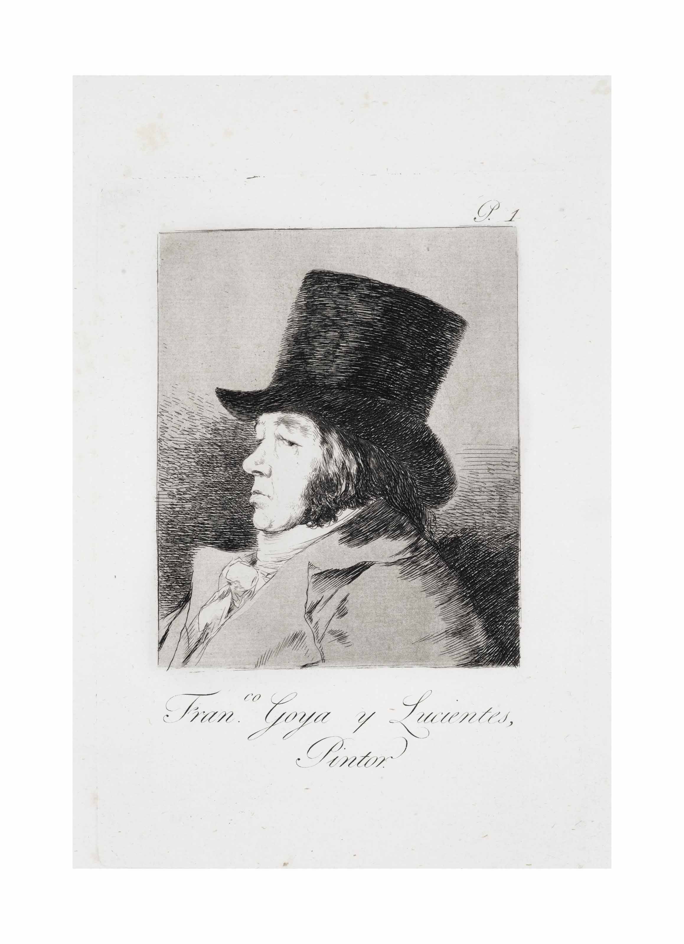 Self-Portrait, plate 1 from: Los Caprichos