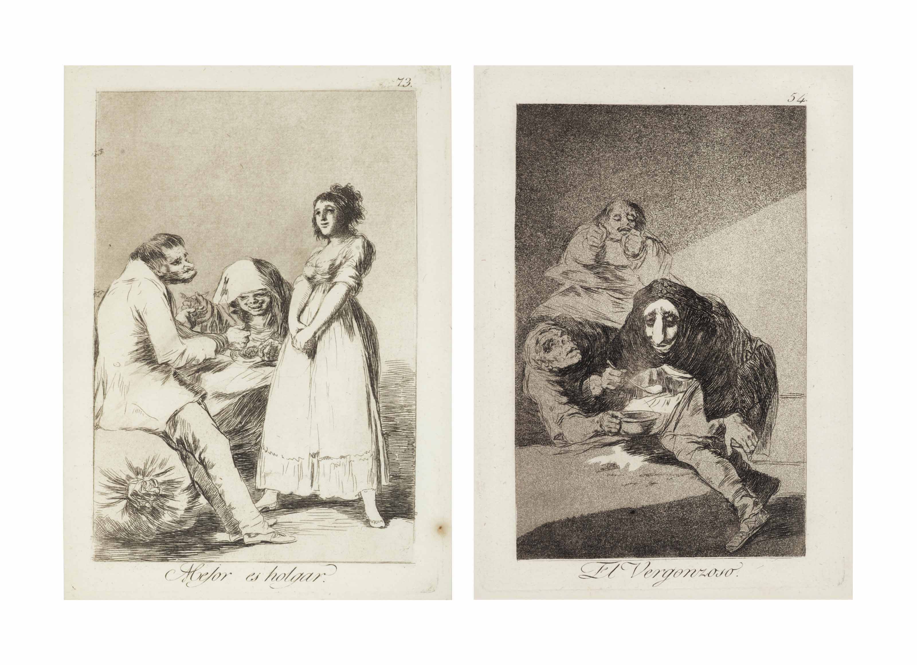 Three plates, from: Los Caprichos
