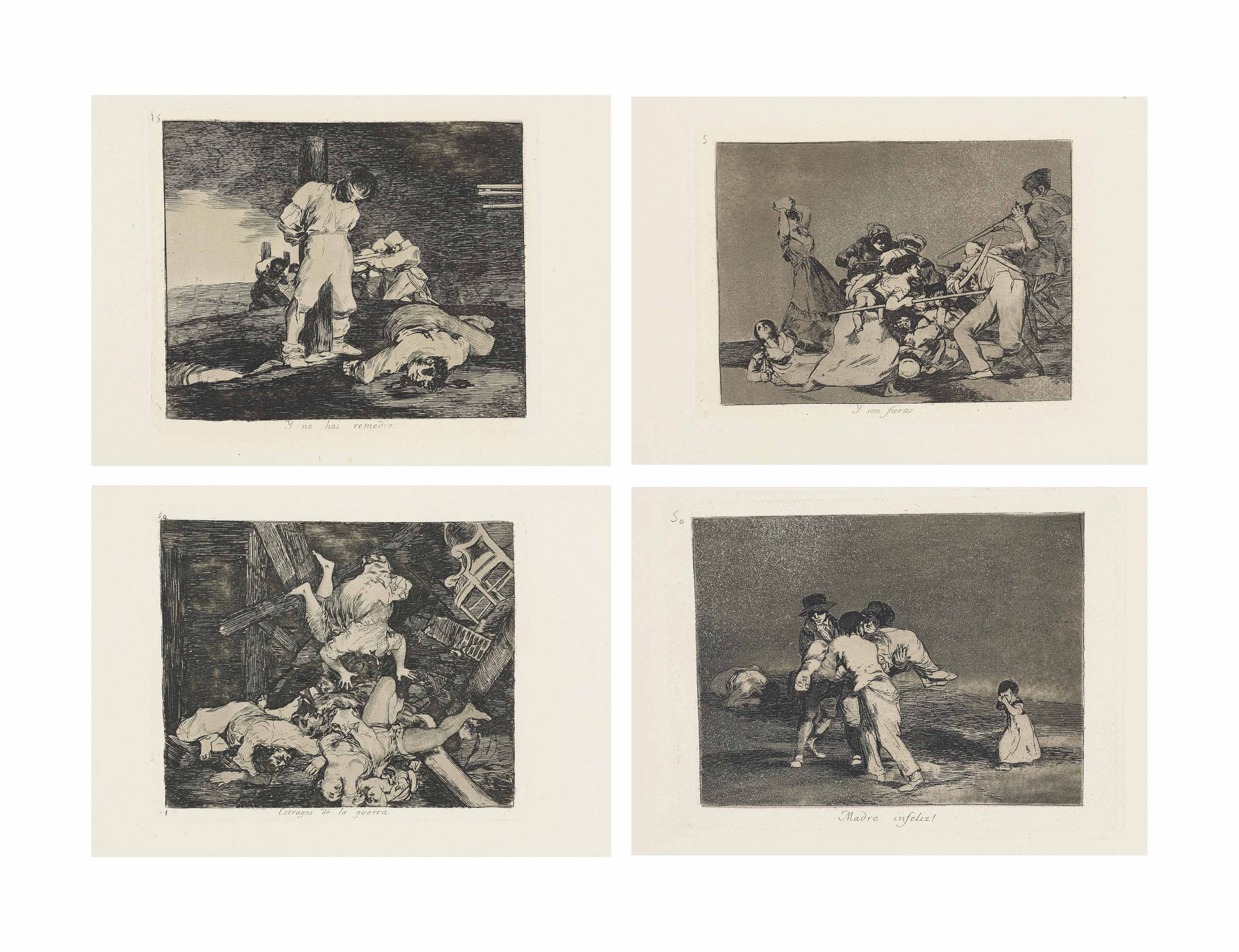 A Collection of Plates from: Los Desastres de la Guerra
