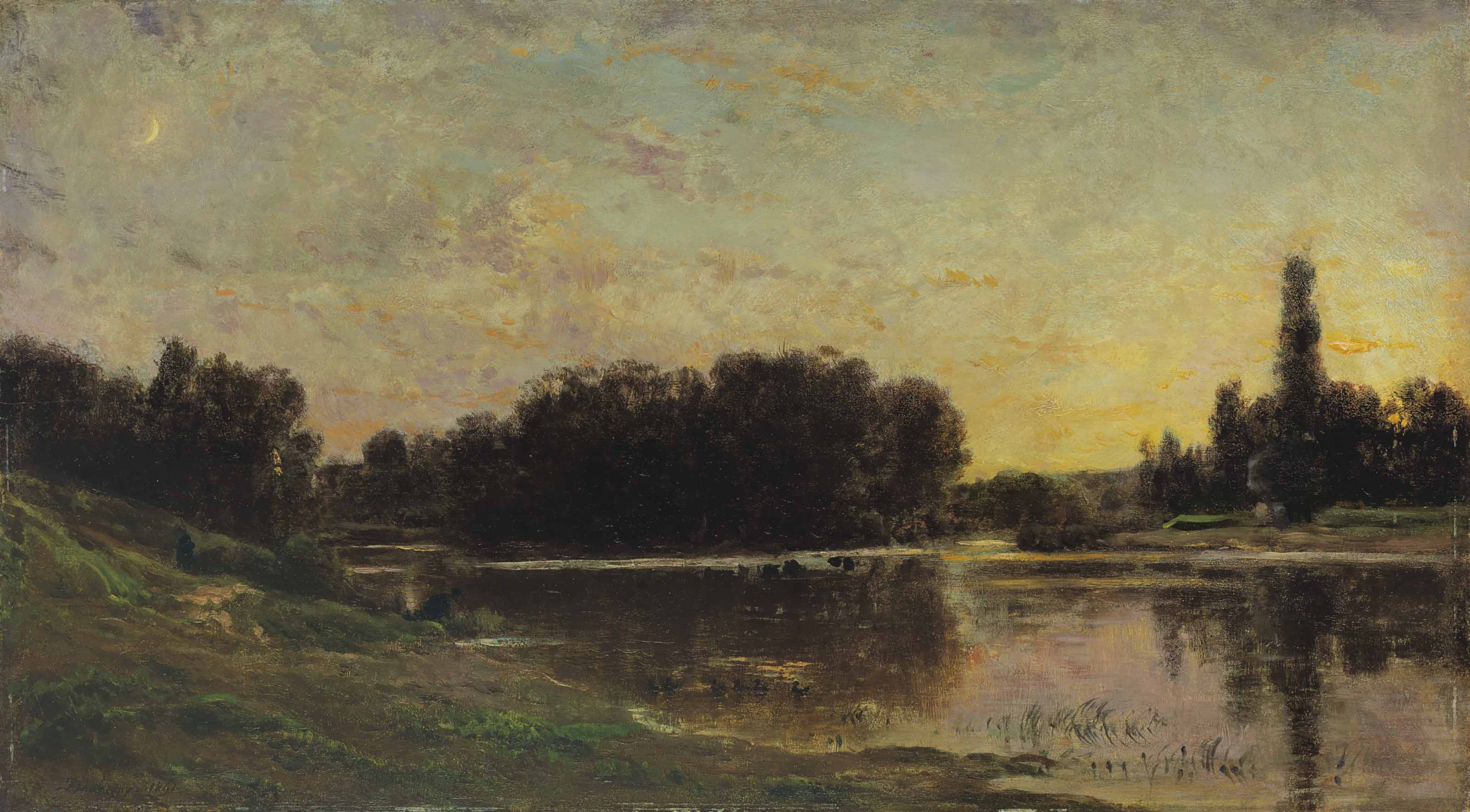 CHARLESFRANÇOIS DAUBIGNY LES POMMIERS EN FLEUR Auktionen & Preisarchiv