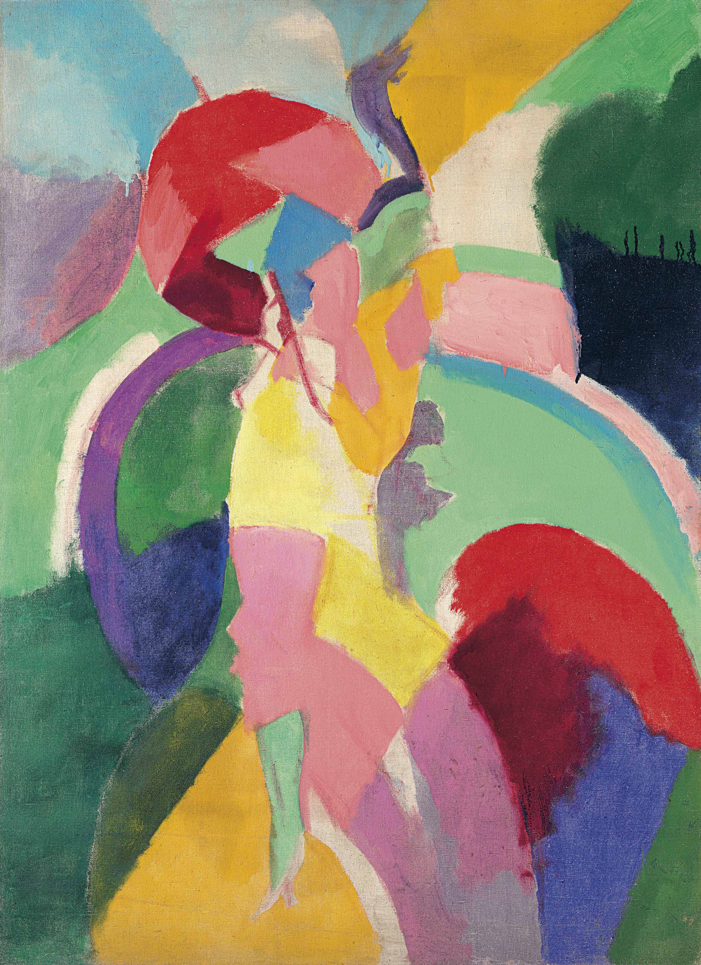 Robert Delaunay 1885 1941 Femme A L Ombrelle Ou La Parisienne