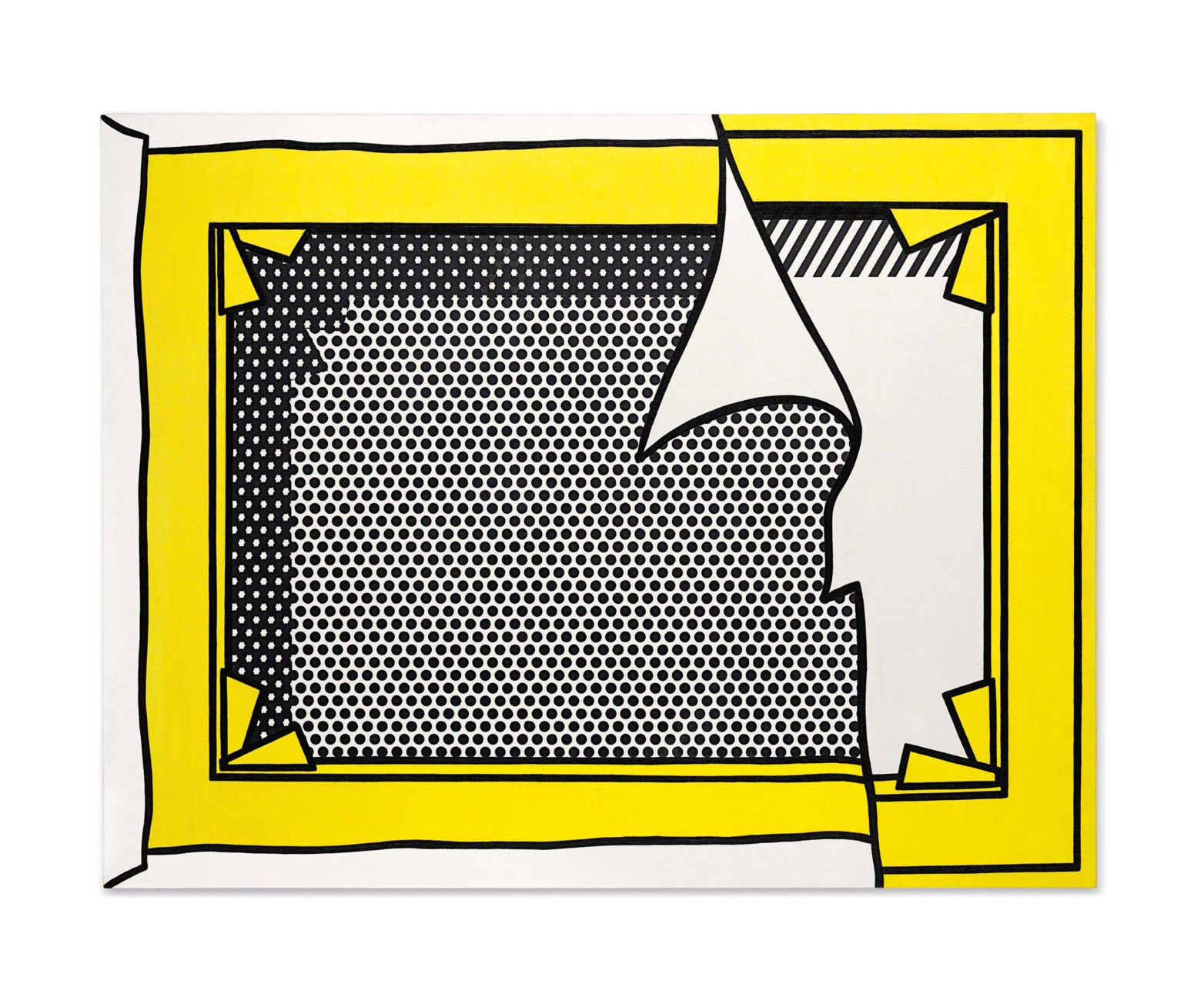 Roy Lichtenstein (1923-1997), Stretcher Frame Revealed Beneath Painting ...