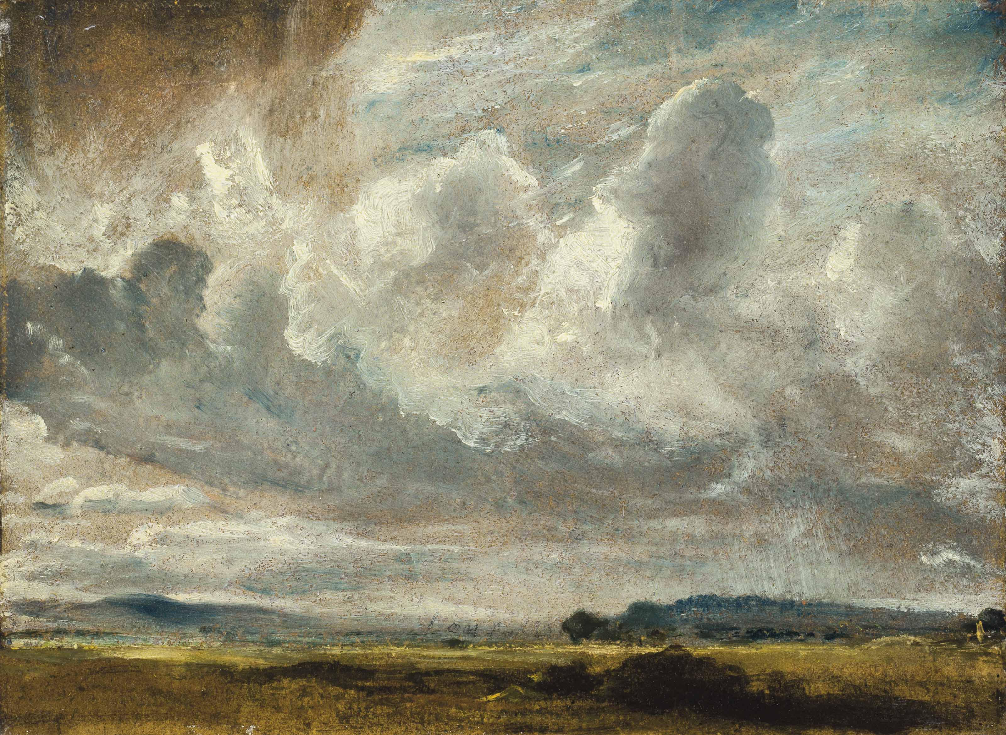 Study of clouds over a landscape