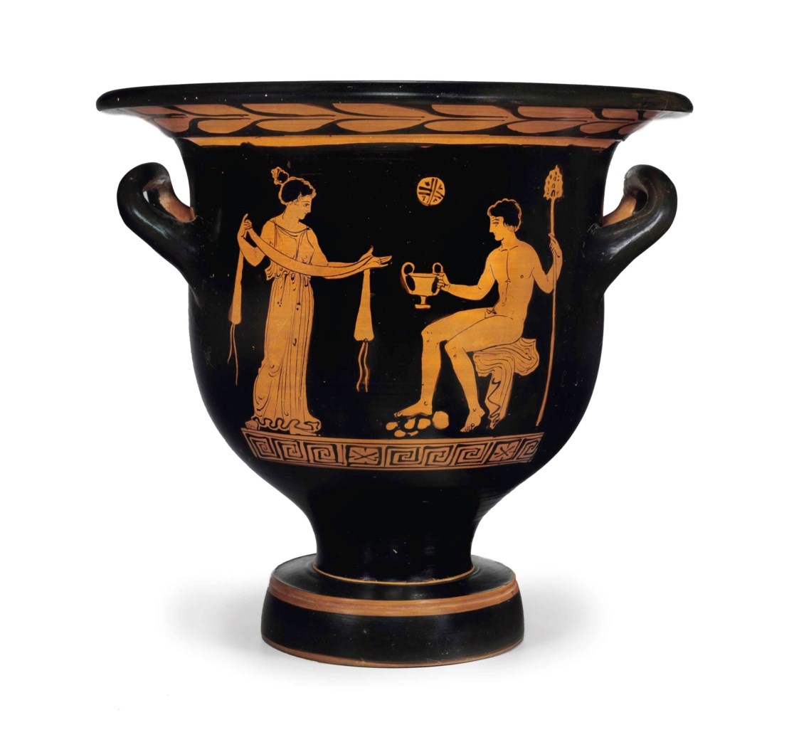 AN APULIAN REDFIGURED BELLKRATER, ATTRIBUTED TO THE GROUP OF