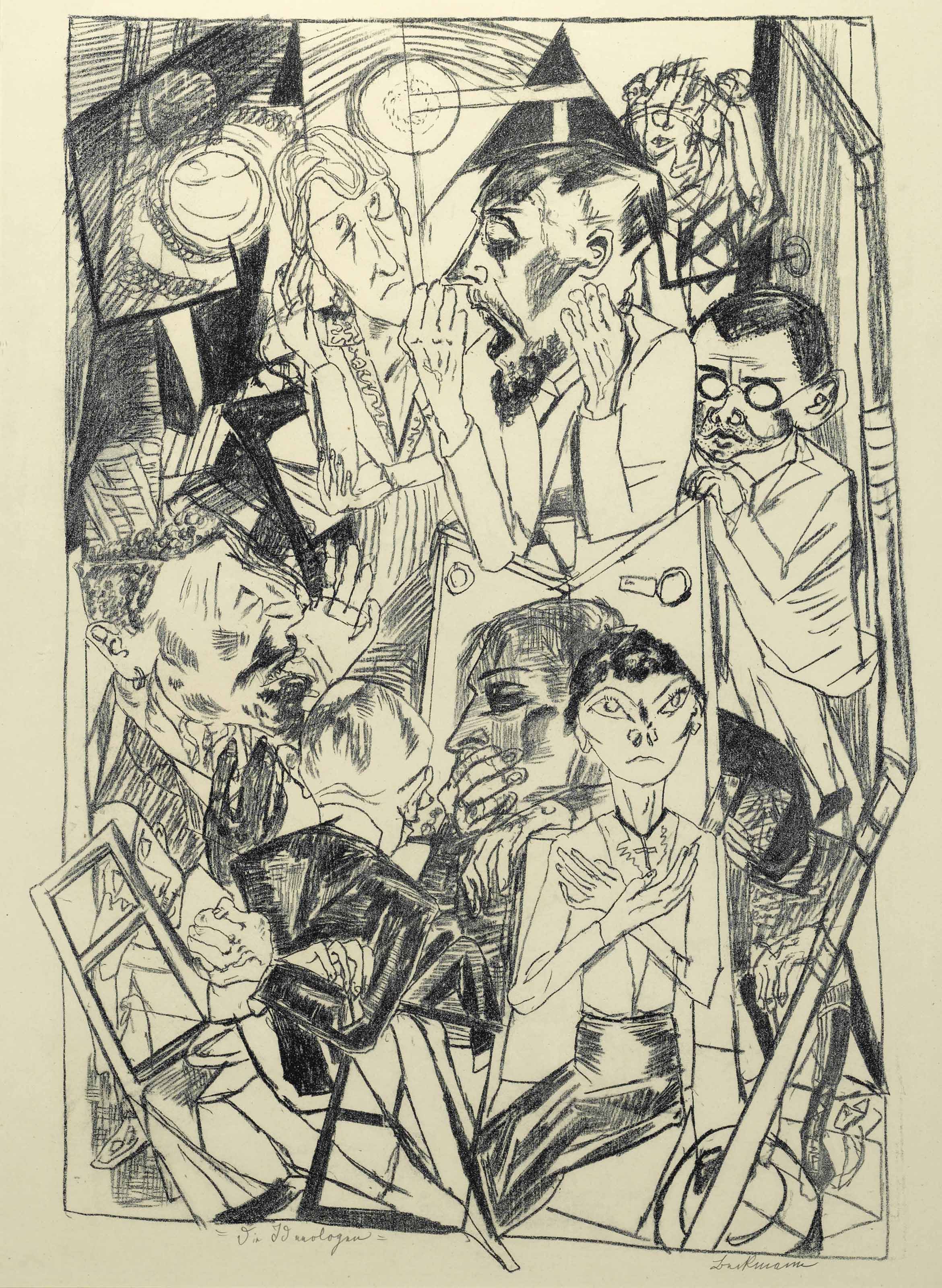 Max Beckmann 1884 1950 Die Ideologen From Die Hölle - 