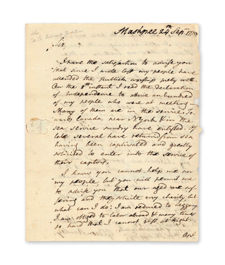 DECLARATION OF INDEPENDENCE HAWLEY, Gideon (17271807