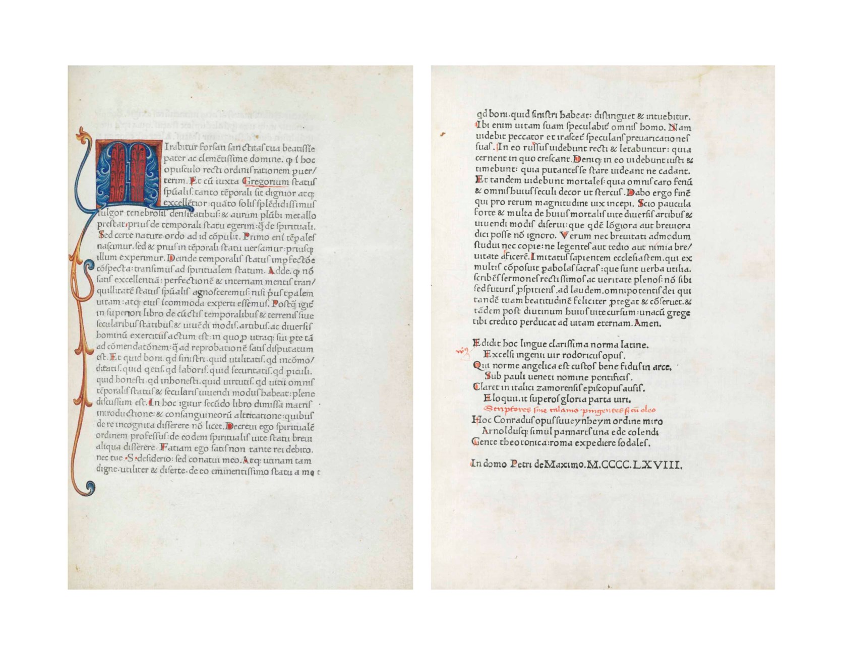 RODERICUS ZAMORENSIS (14041470). Speculum vitae humanae. Rome