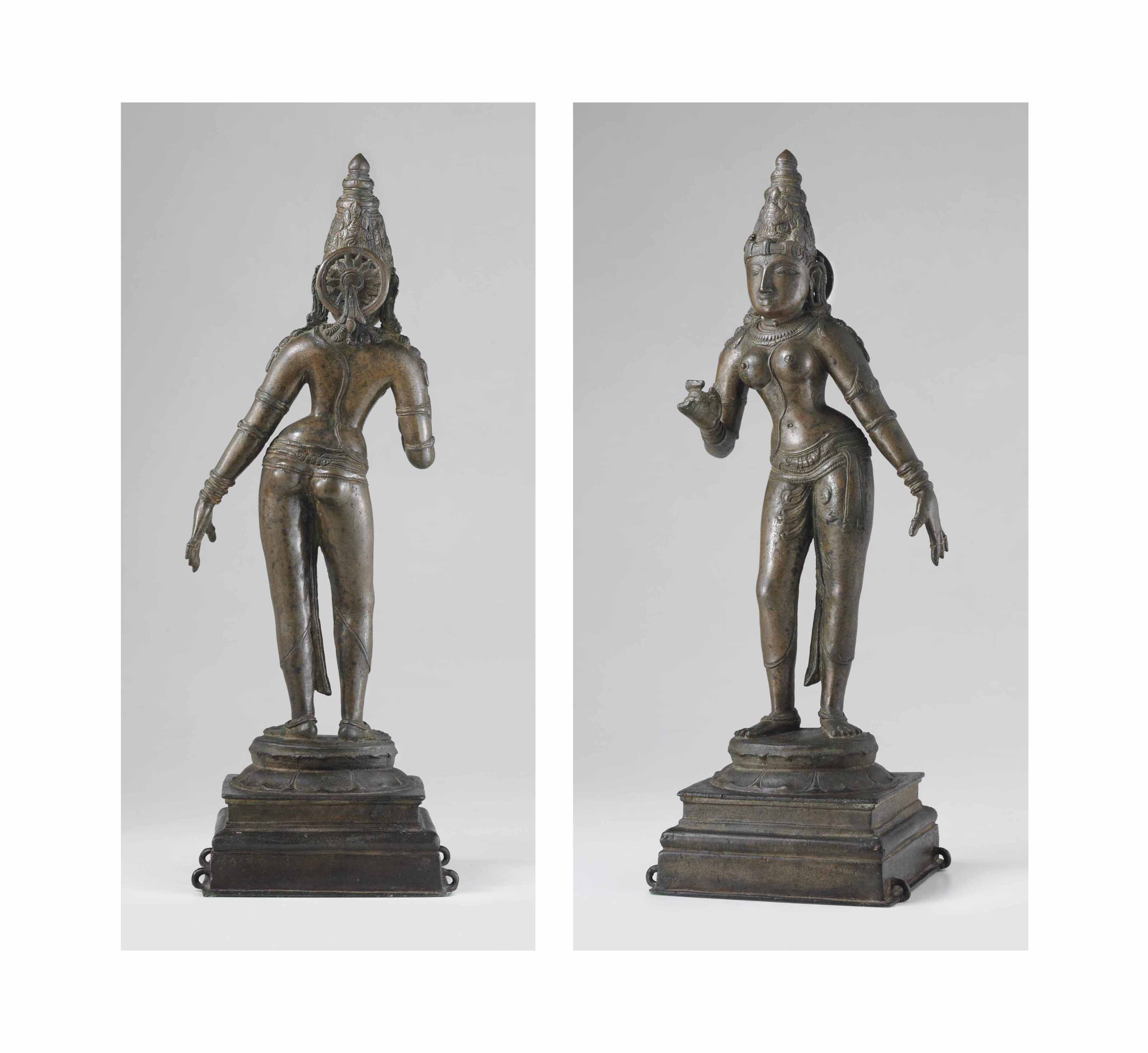 A Bronze Figure of Parvati , SOUTH INDIA, TAMIL NADU, CHOLA PERIOD