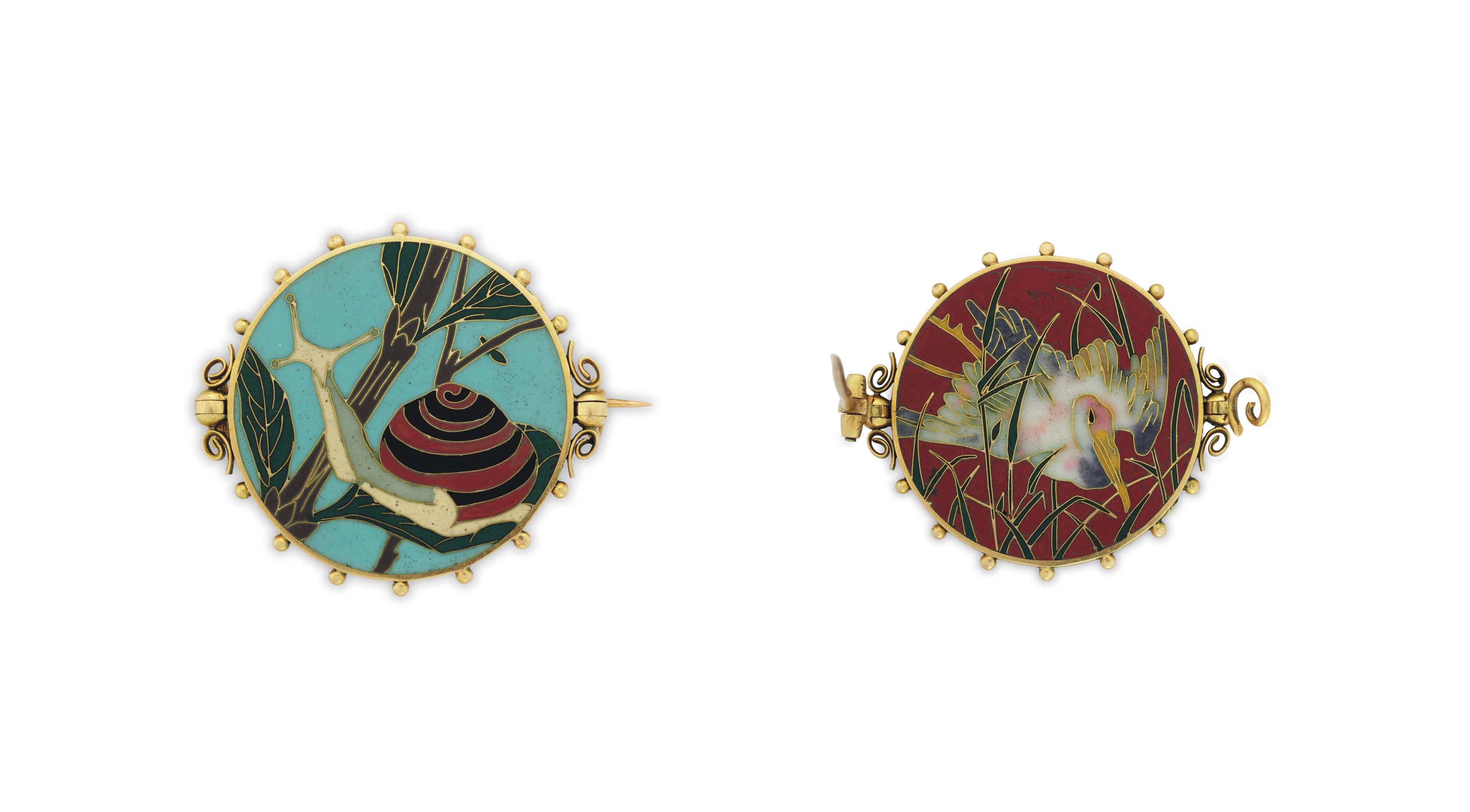 enamel brooch