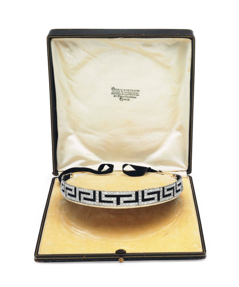 Art Deco diamond bandeau, Boucheron. Sold for $243,750 on 6 December 2017 at Christie’s in New York