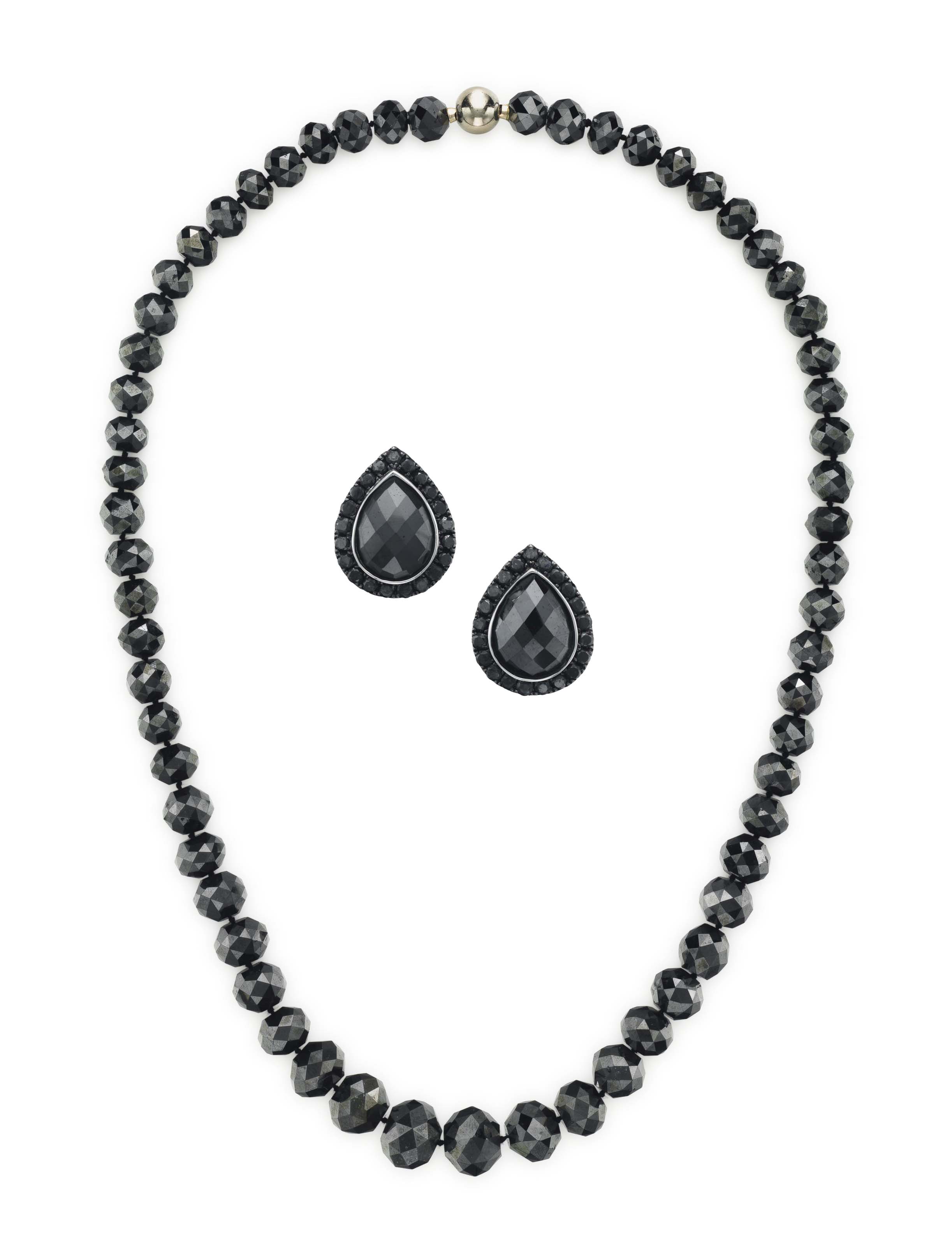 A SET OF BLACK DIAMOND JEWELRY | Christie's