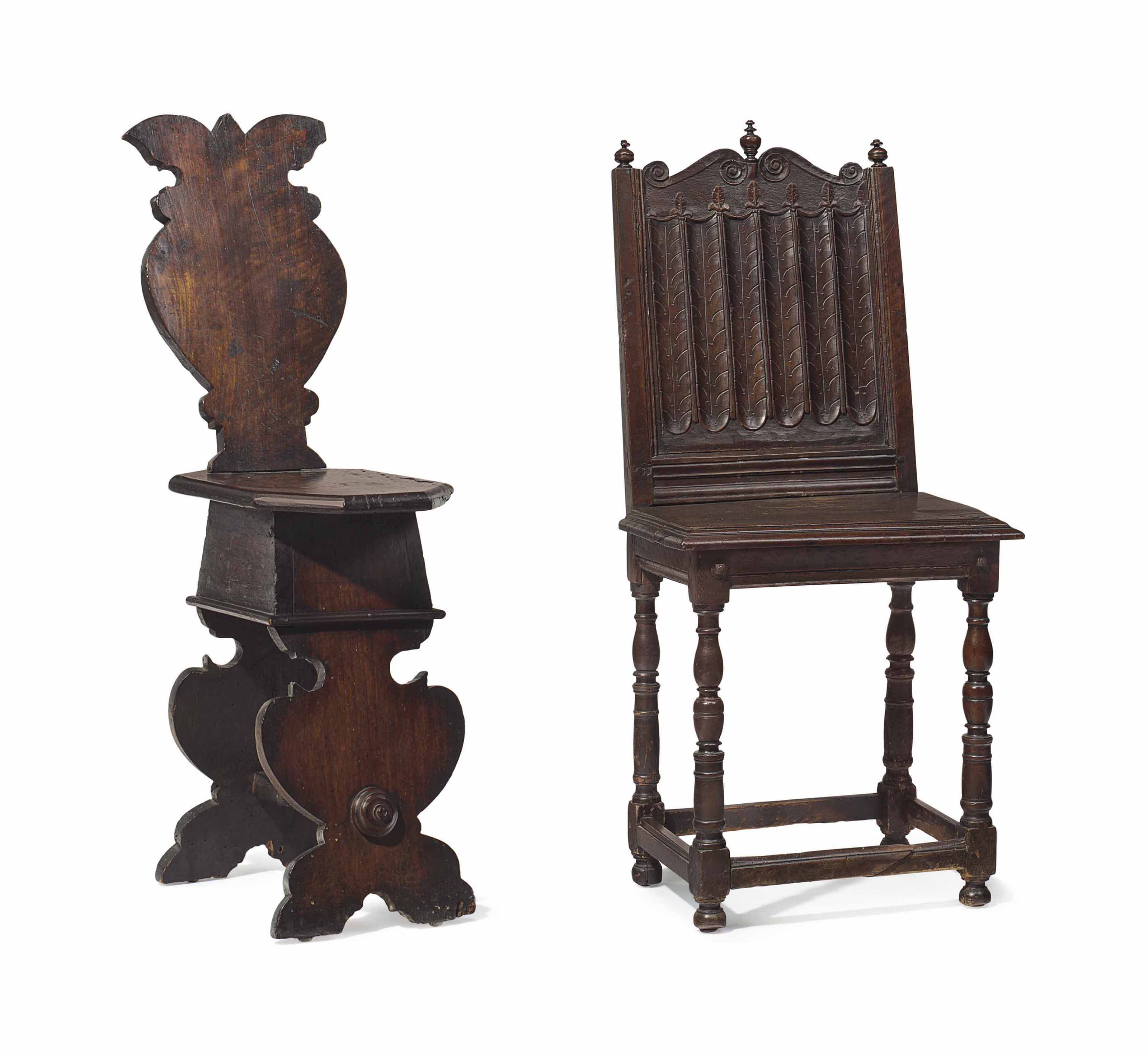 A Matched Pair Of North Italian Renaissance Walnut Scabelli
