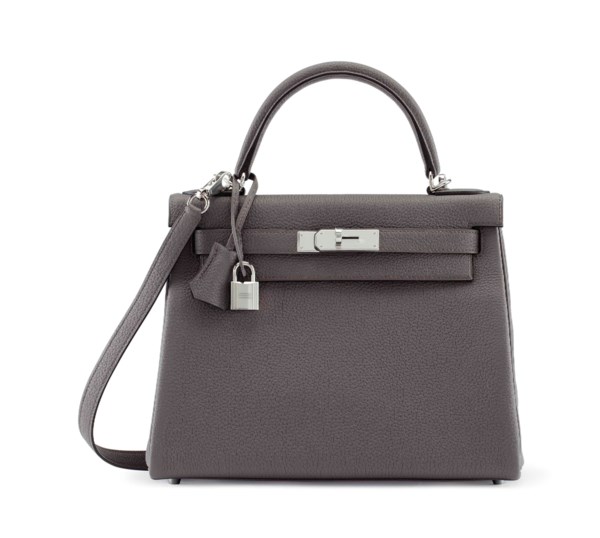 Hermes Kelly 28 Etoupe Gray Grey Togo Leather Gold Hardware NEW