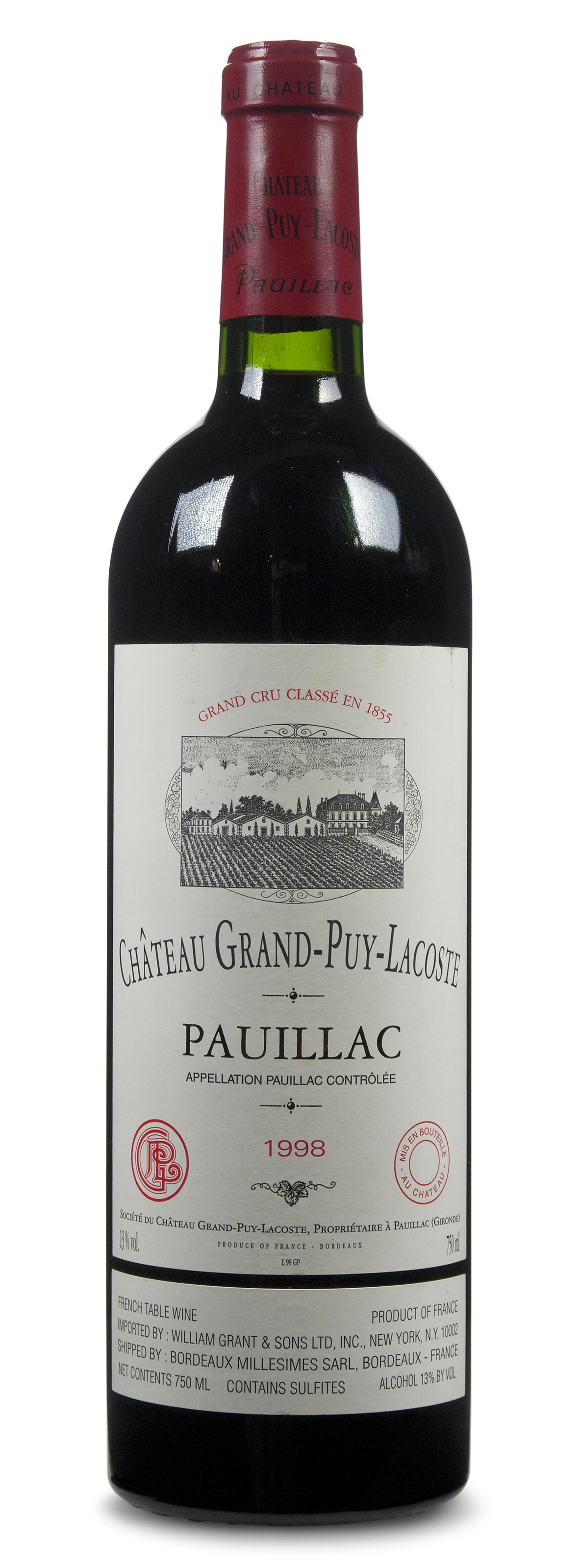 Château Grand-Puy-Lacoste 1995 and 1998, Pauillac, 5ème cru classé 