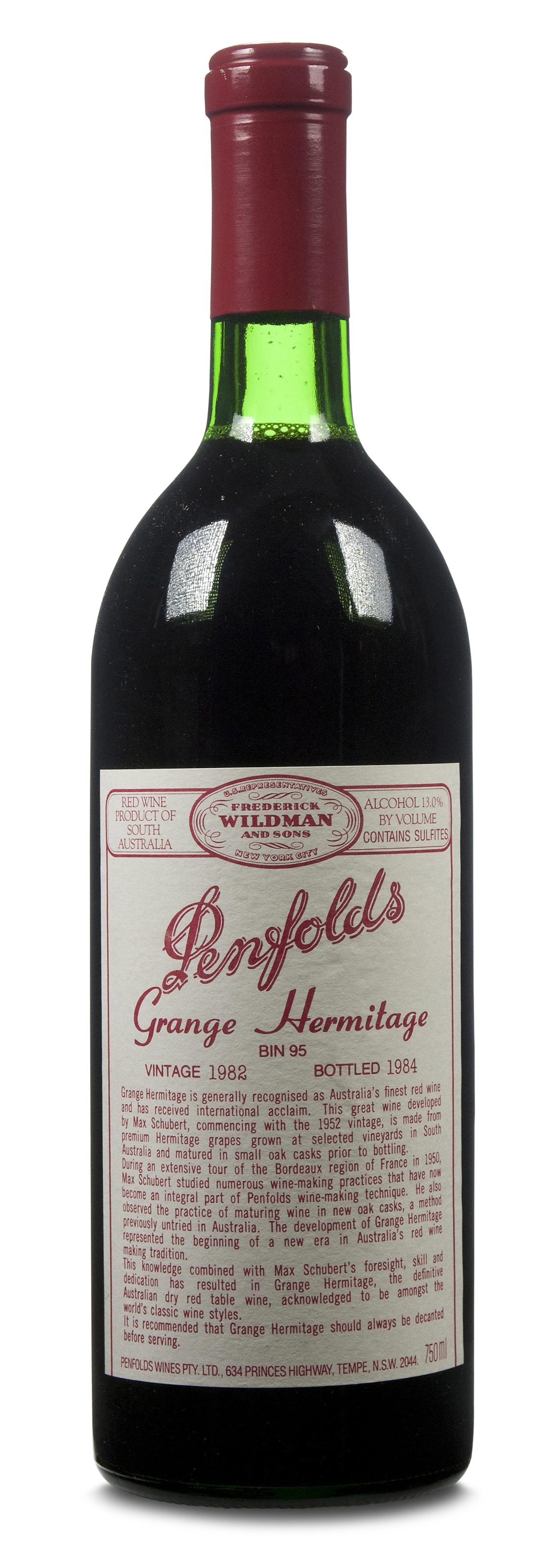 Penfolds, Grange 1982, South Australia Christie’s Penfolds, Grange 1982