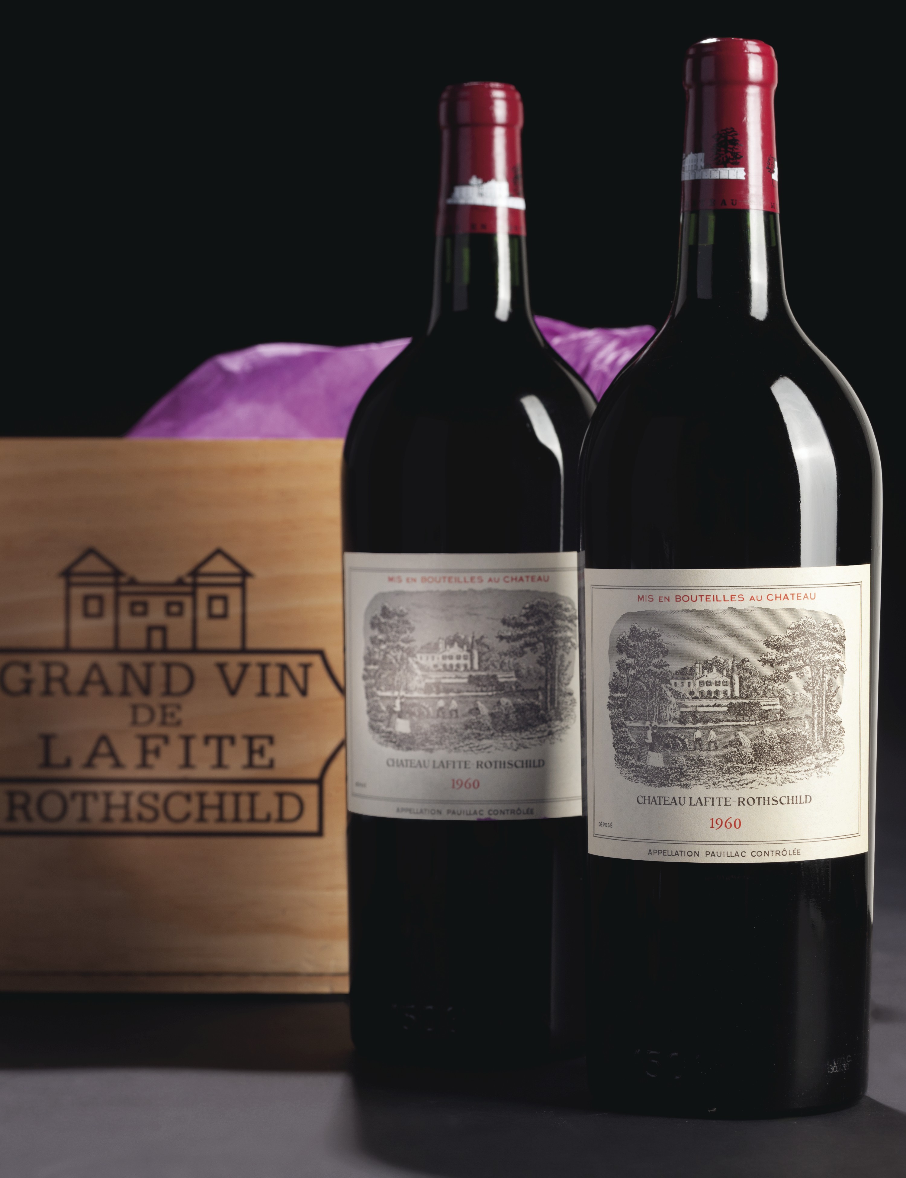 Château LafiteRothschild 1960 , 6 magnums per lot Christie's