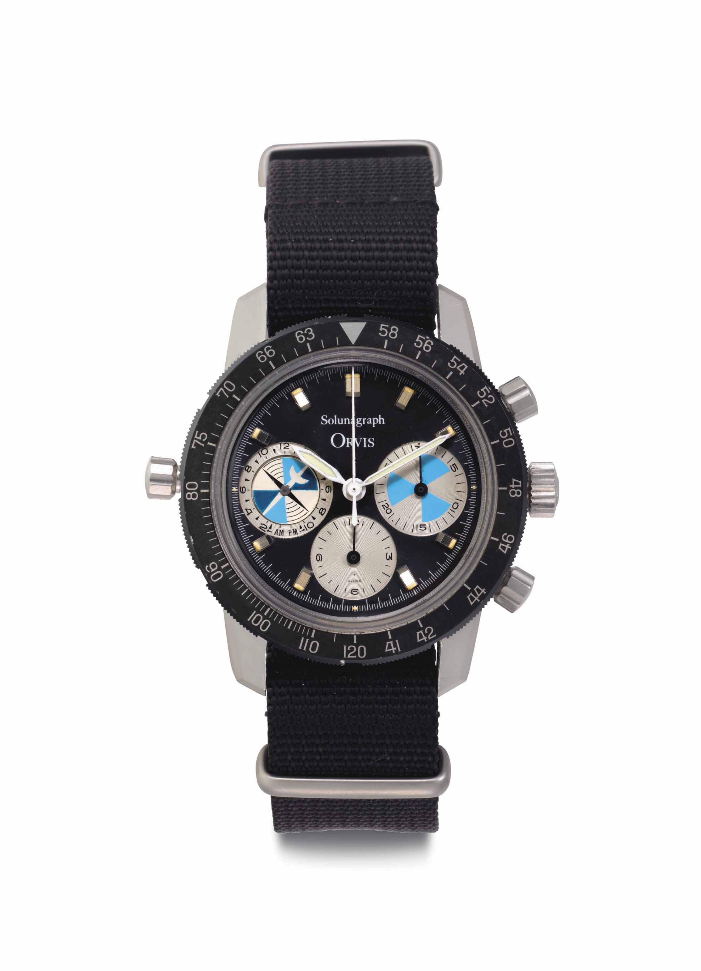 Heuer. A Fine Stainless Steel Chronograph Wristwatch SIGNED HEUER