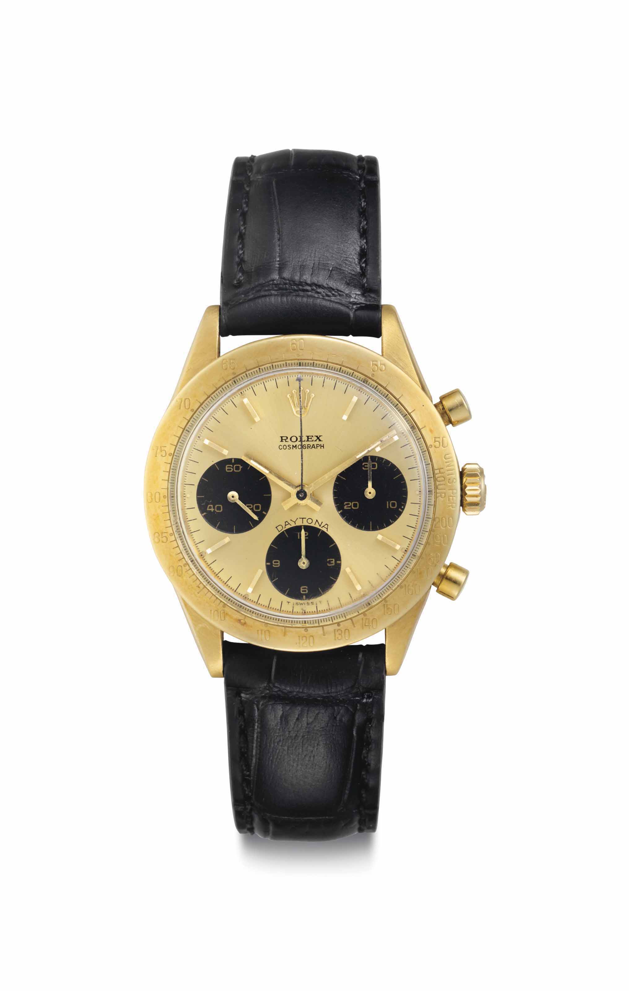 Rolex. A Fine and Rare 18k Gold Chronograph Wristwatch Signed Rolex Cosmograph Daytona Ref. 6239 Case No. 1 938 051 Circa 1968 Christie s