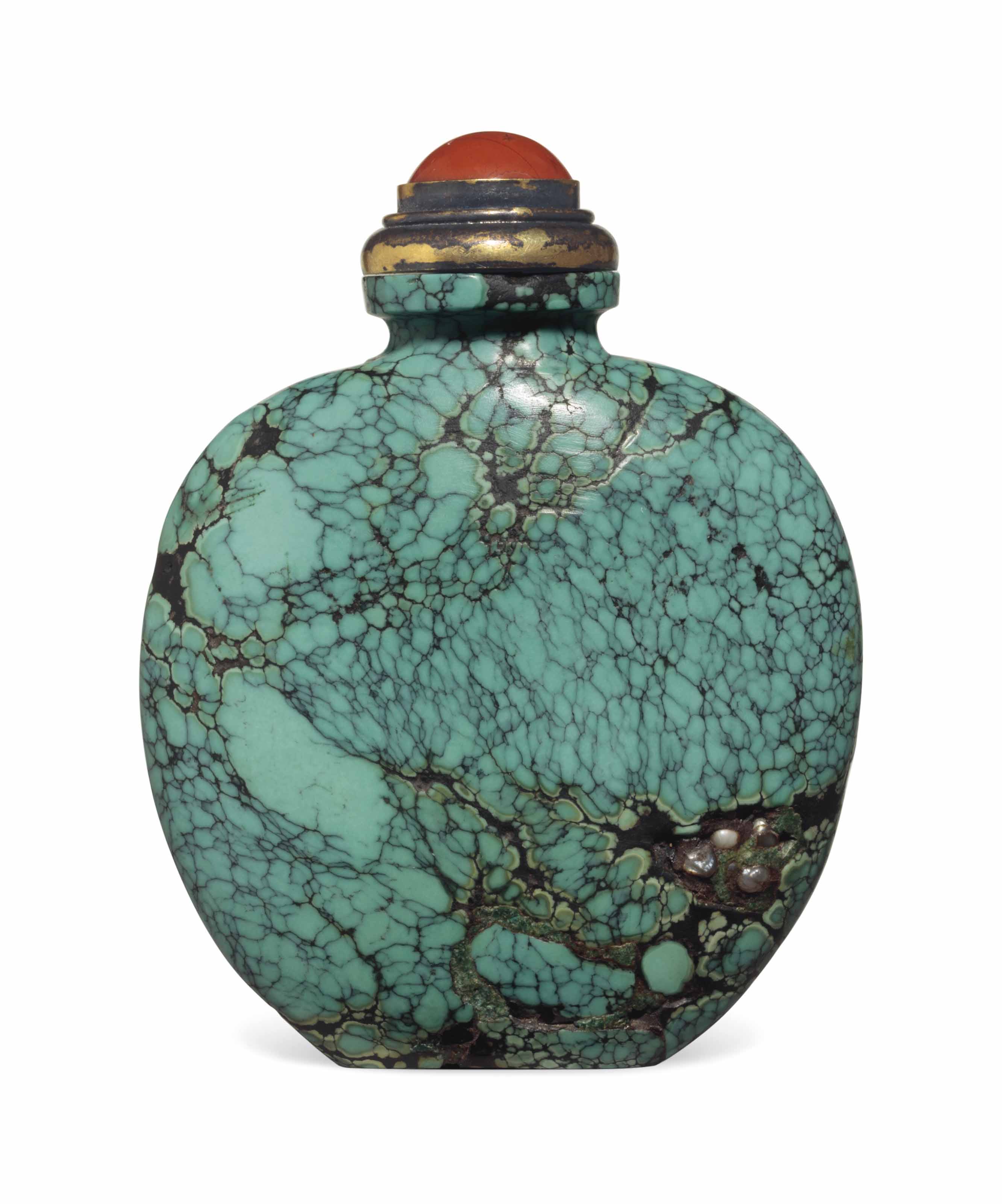 A TURQUOISE SNUFF BOTTLE , 17401830 Christie's