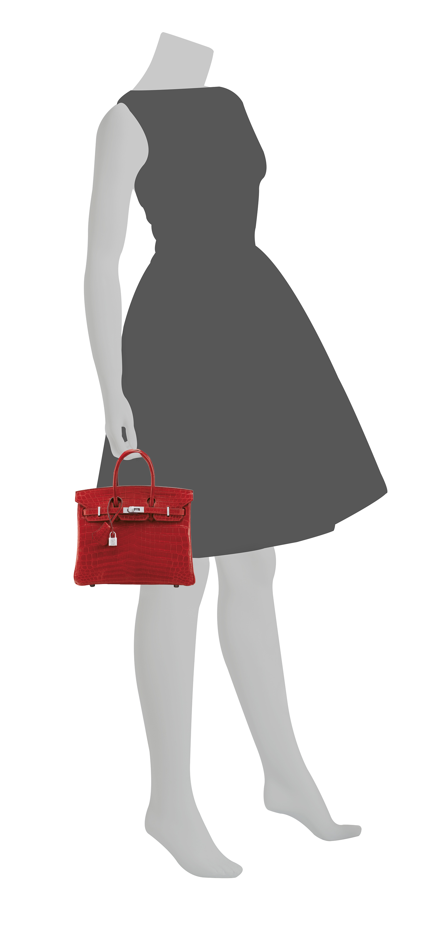 AN EXCEPTIONAL SHINY BRAISE NILOTICUS CROCODILE DIAMOND BIRKIN 25