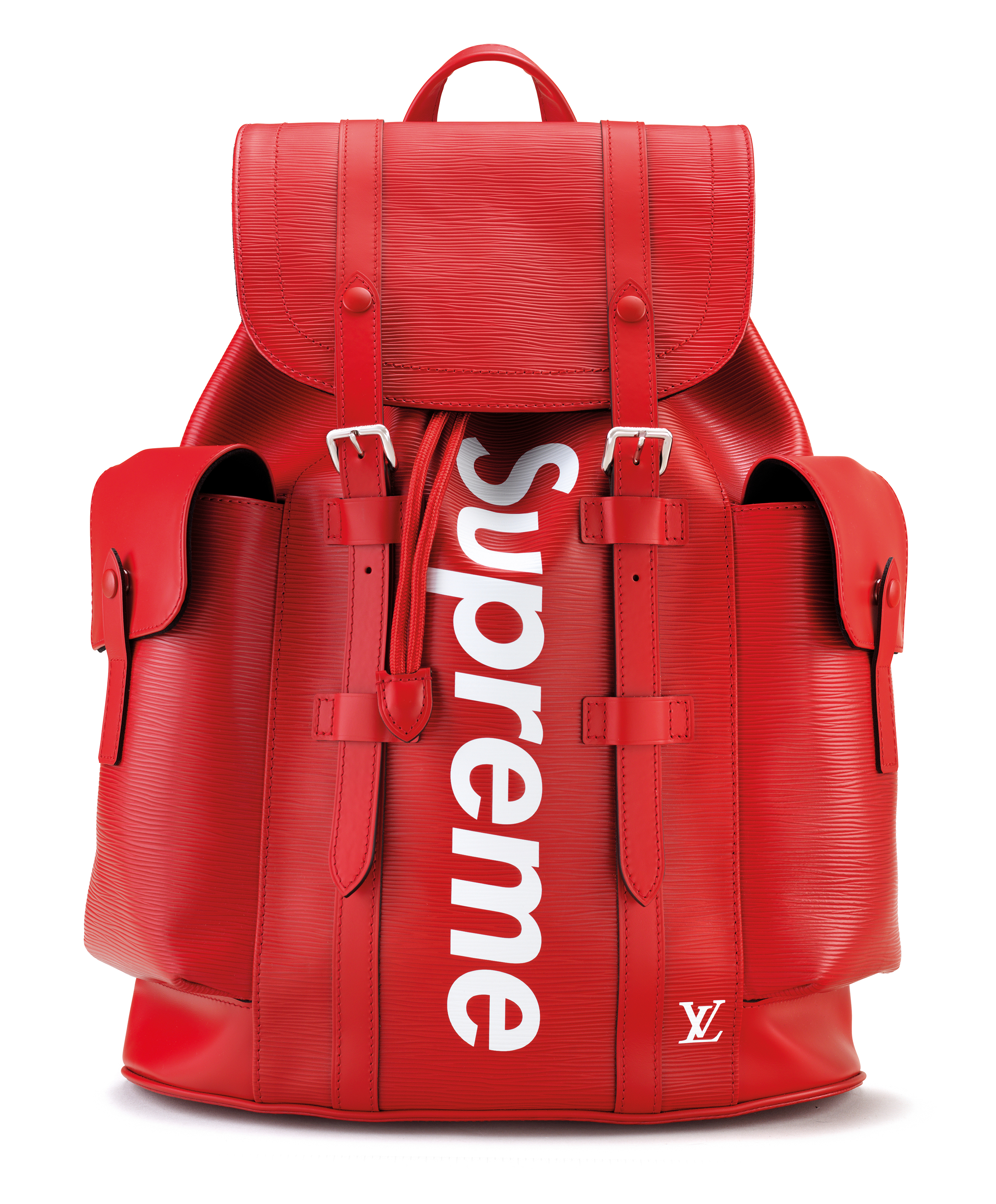 supreme bag red leather