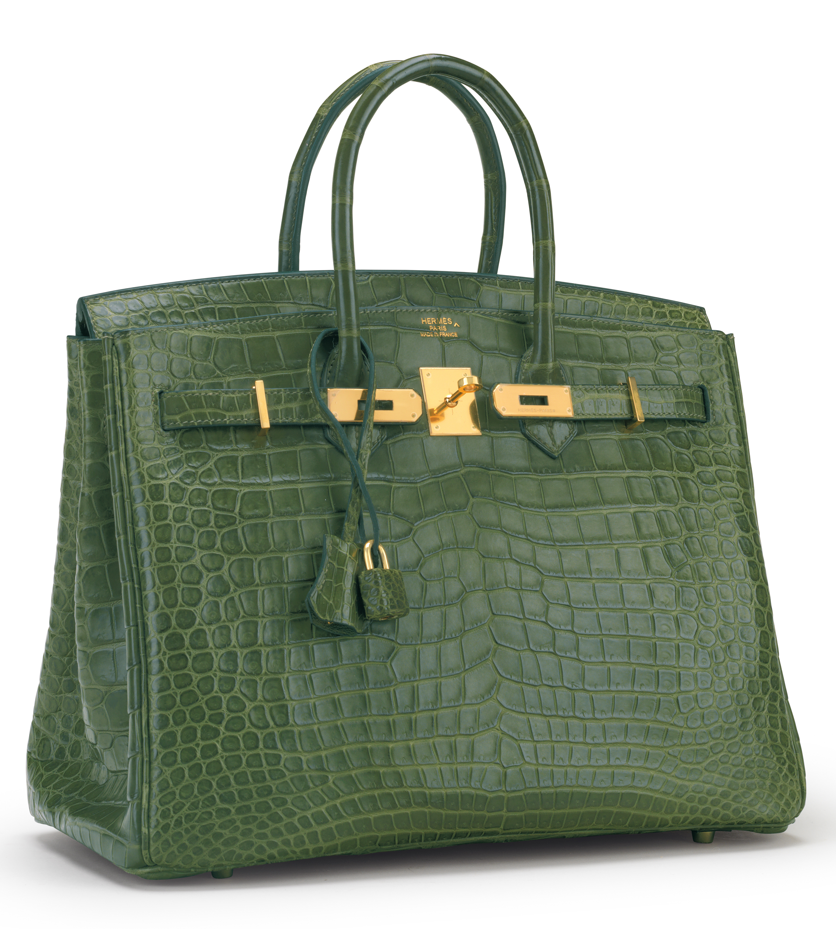 A MATTE VERT VERONESE POROSUS CROCODILE BIRKIN 35 WITH GOLD