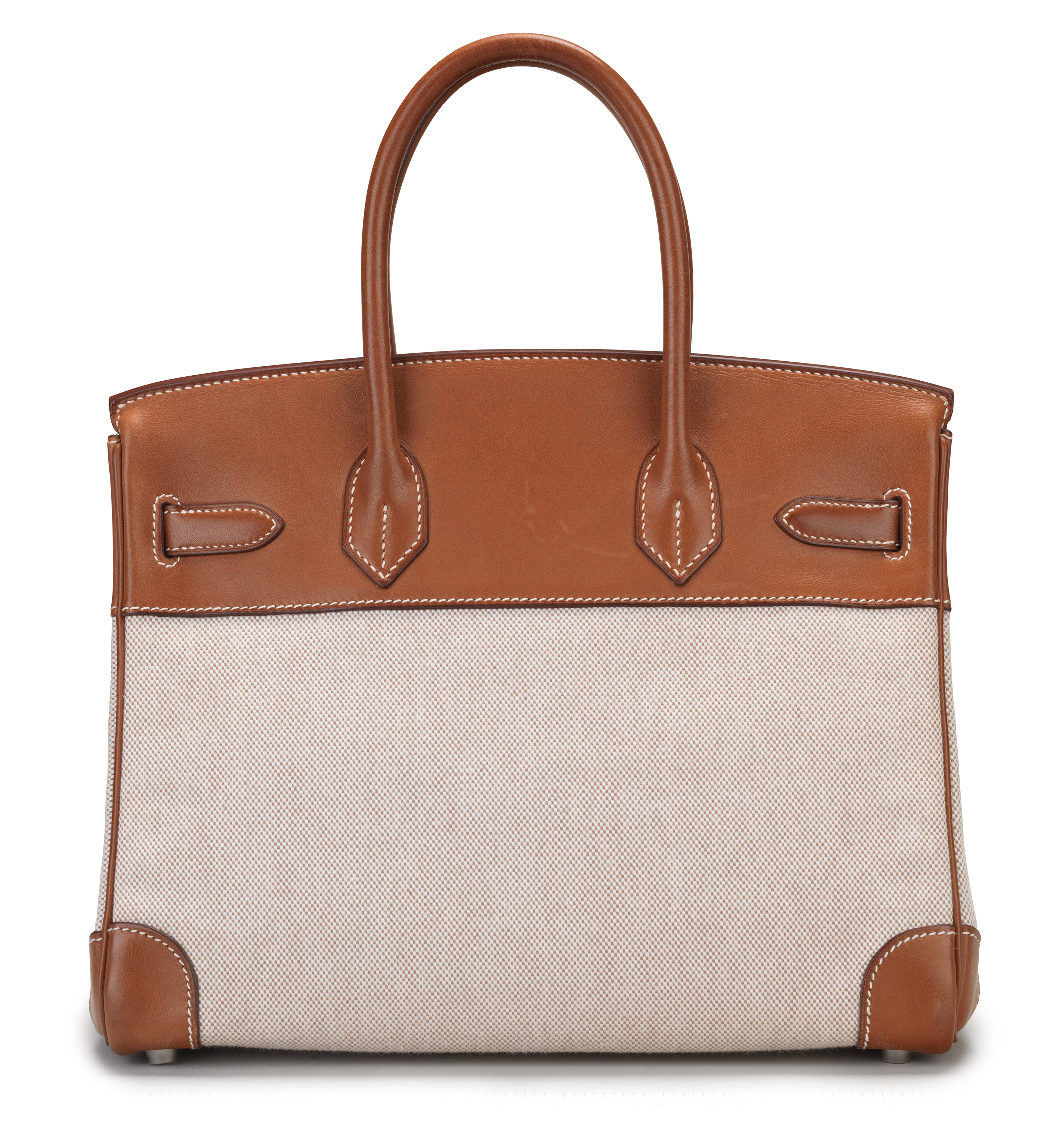 A CUSTOMIZED BARENIA LEATHER TOILE BIRKIN 30 WITH PALLADIUM HARDWARE HERMES 2007 Christie s