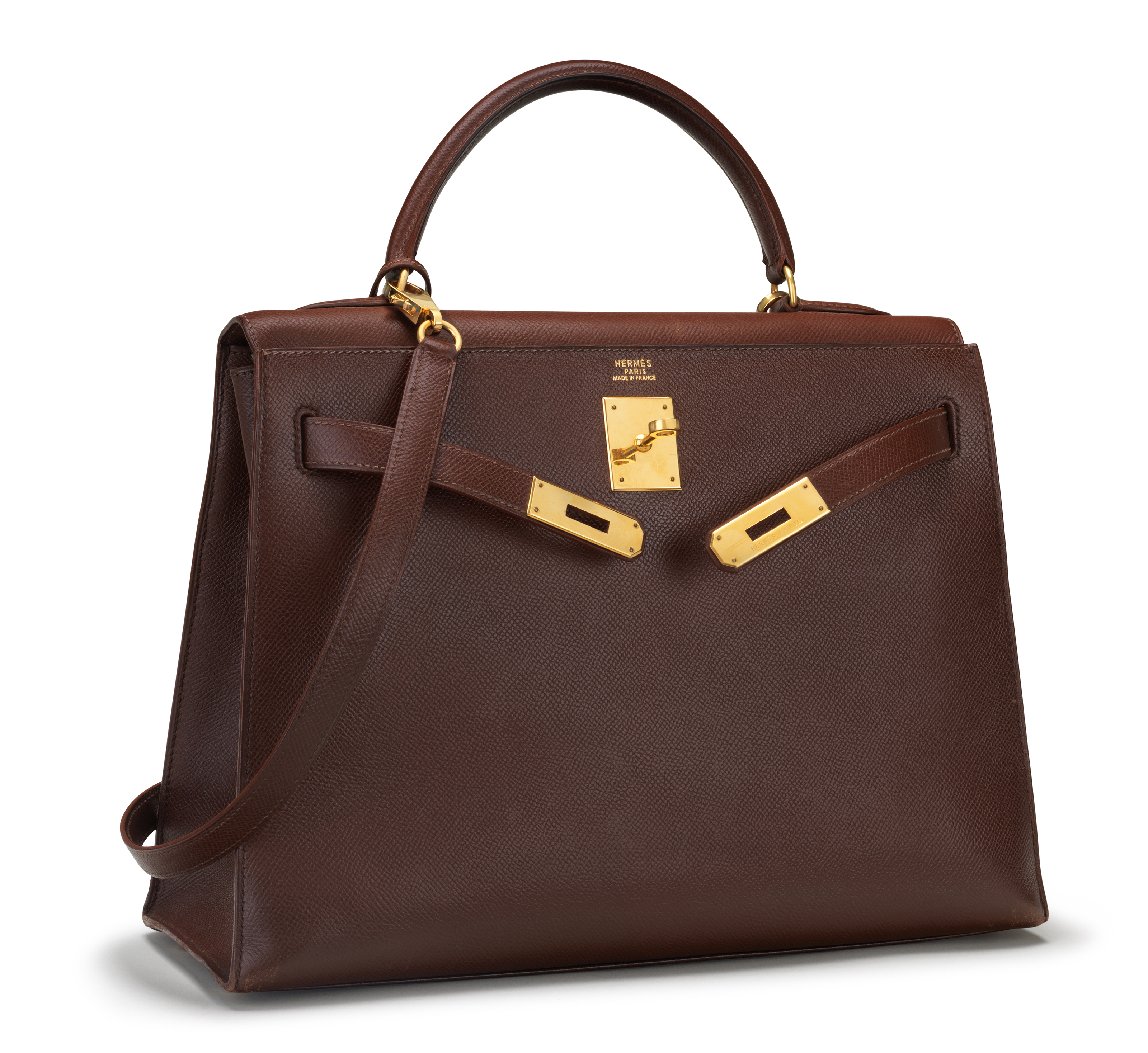 ⭐超美品⭐エルメス コーデュロイ セリエ 56 キャップ ブラウン A HAVANE COURCHÈVEL LEATHER SELLIER KELLY 32 WITH GOLD HARDWARE