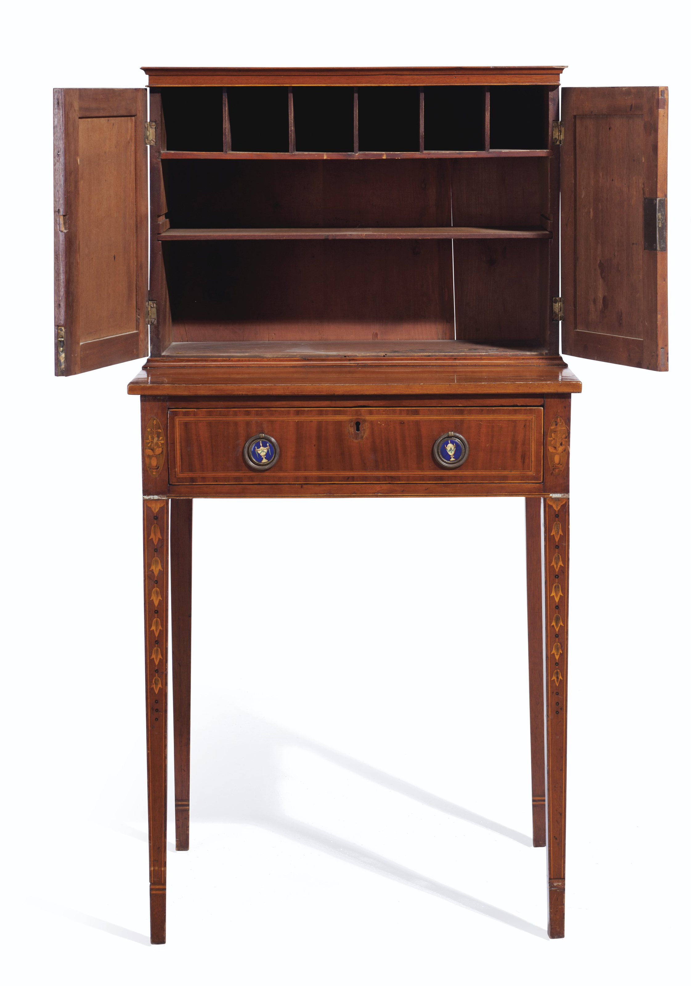A FEDERAL INLAID MAHOGANY WRITING DESK