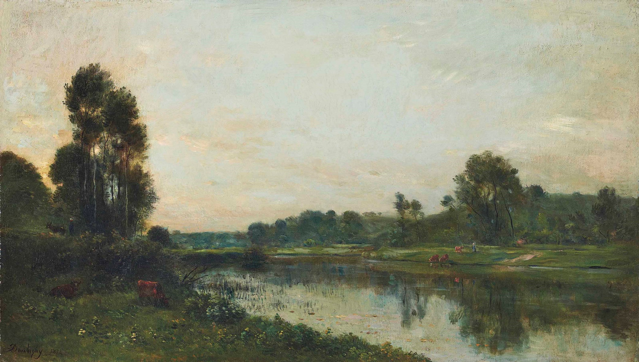 Flussufer Bei Corbigny Charles Francois Daubigny