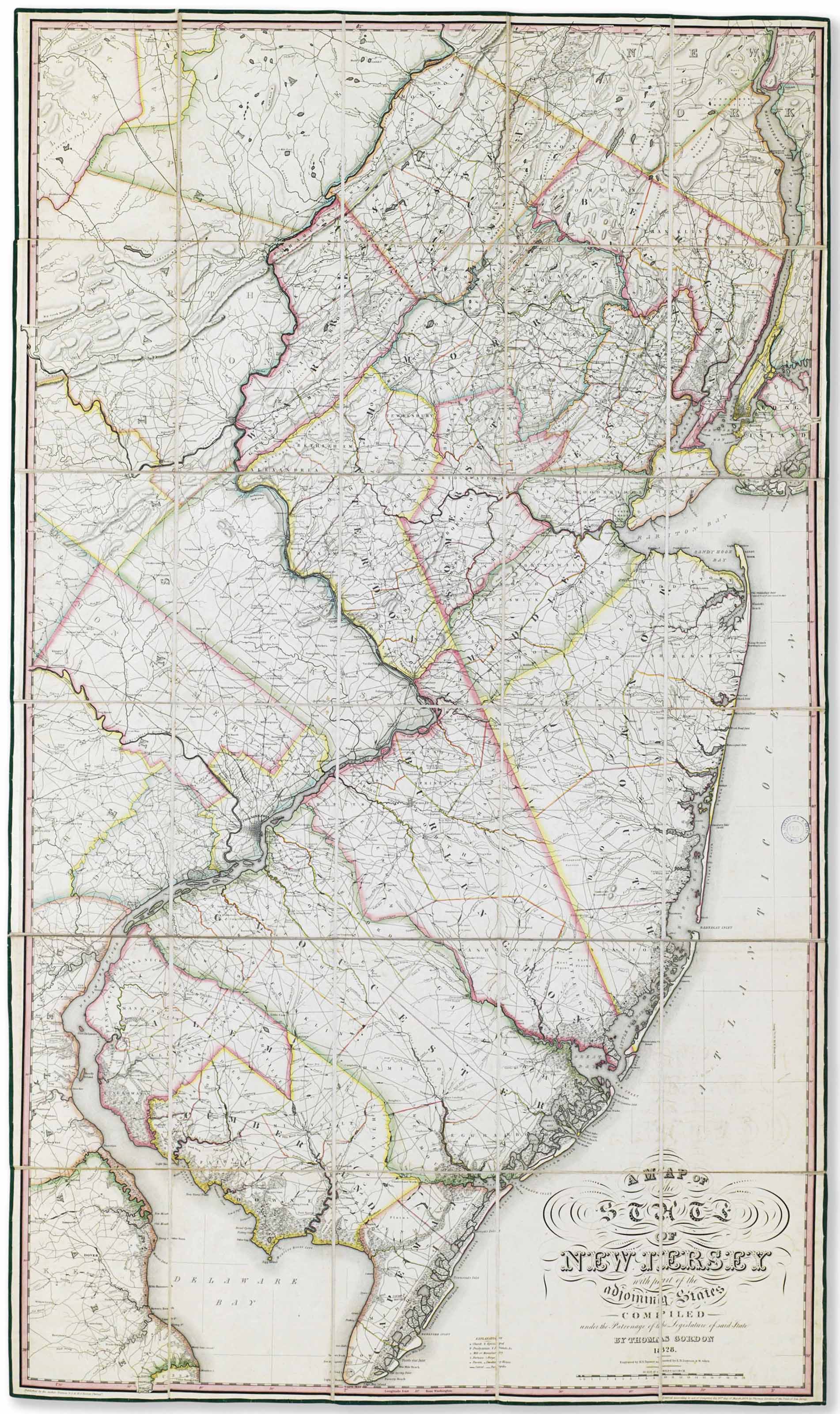 Gordon Thomas A Map Of The State Of New Jersey Trenton And Philadelphia By The Author And By H S Tanner 18 Books Manuscripts Maps Atlases Christie S