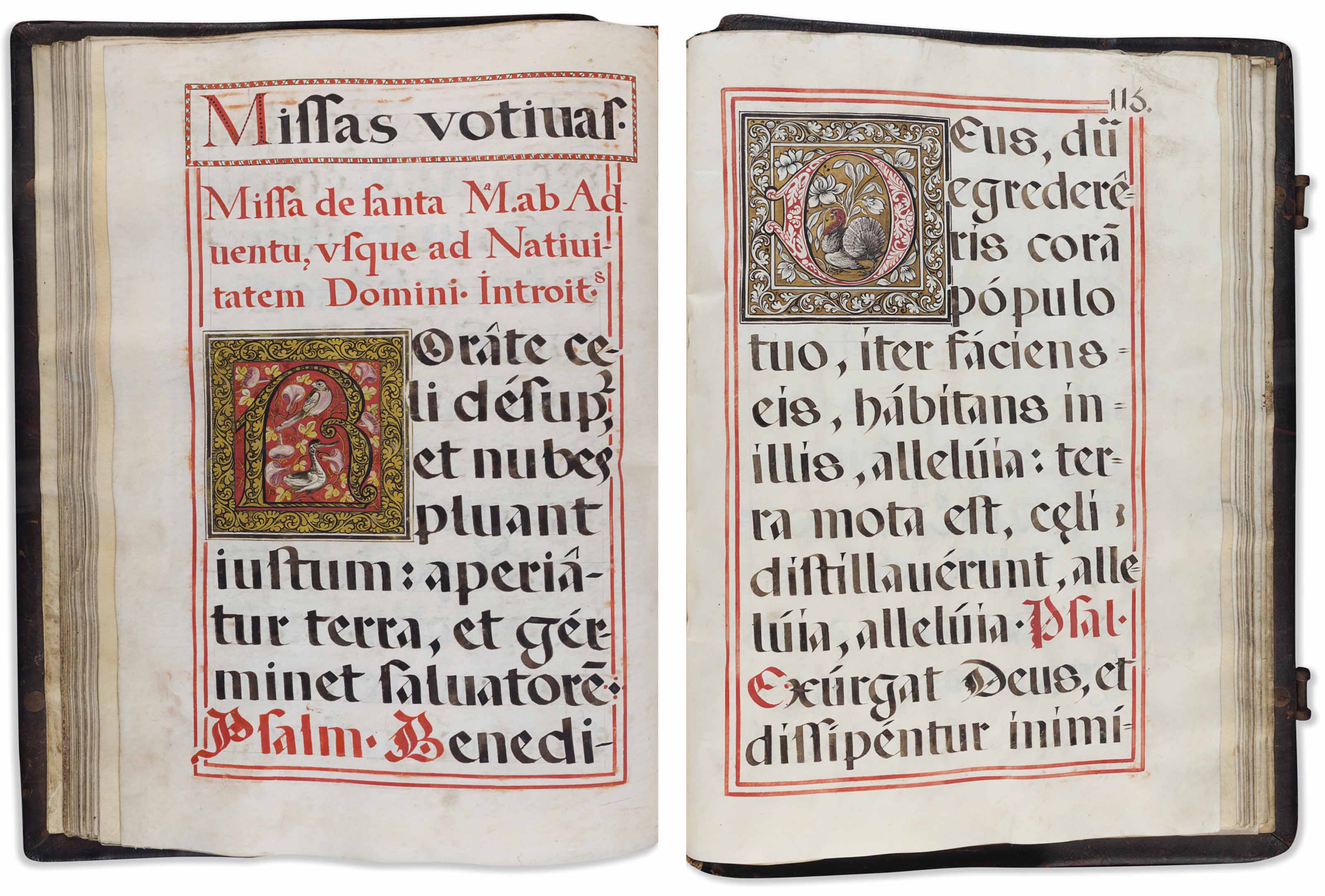 MEXICAN ILLUMINATED MISSAL Illuminated manuscript on vellum, in Latin