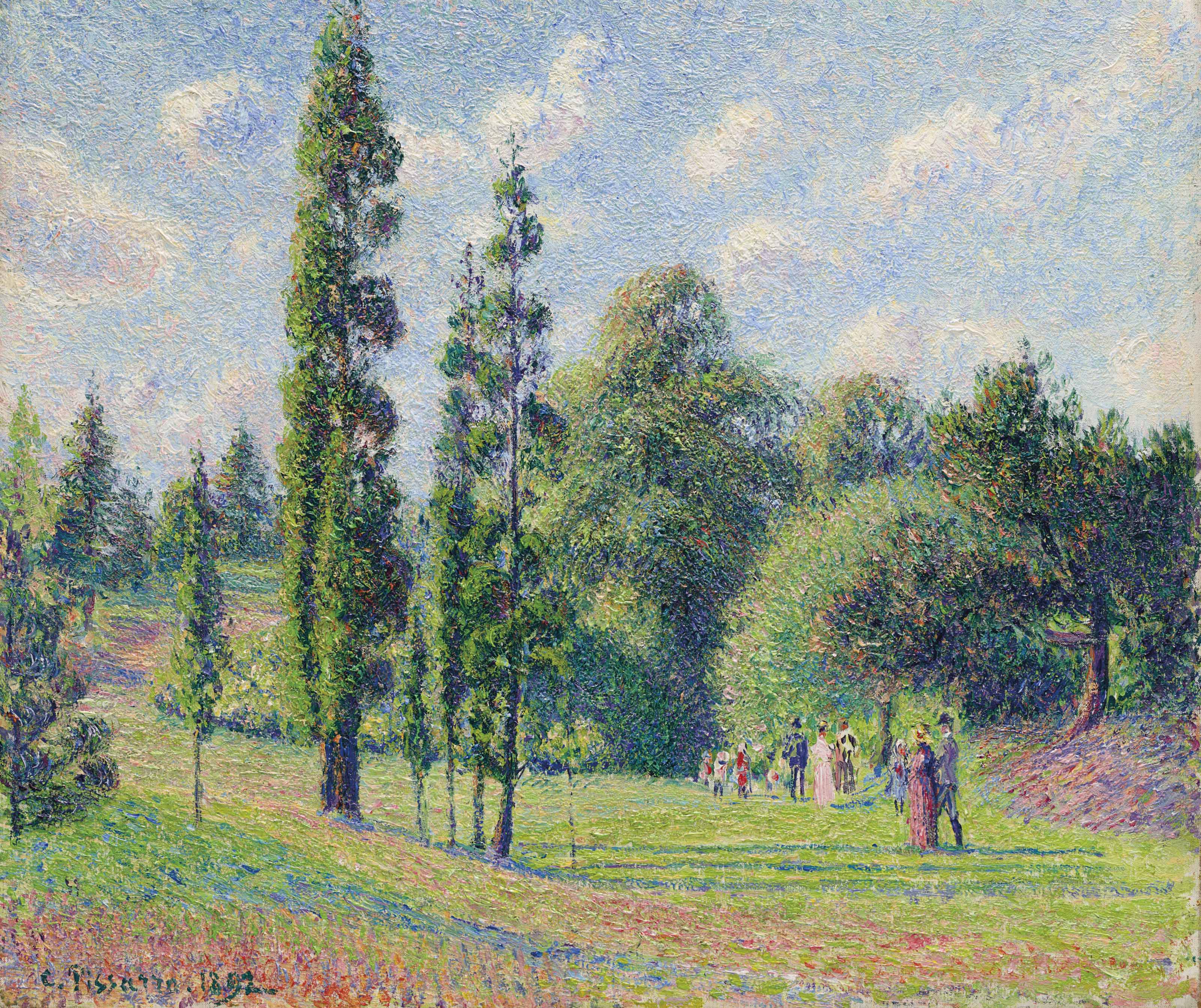 Jardin de Kew, Londres, près d'un étang