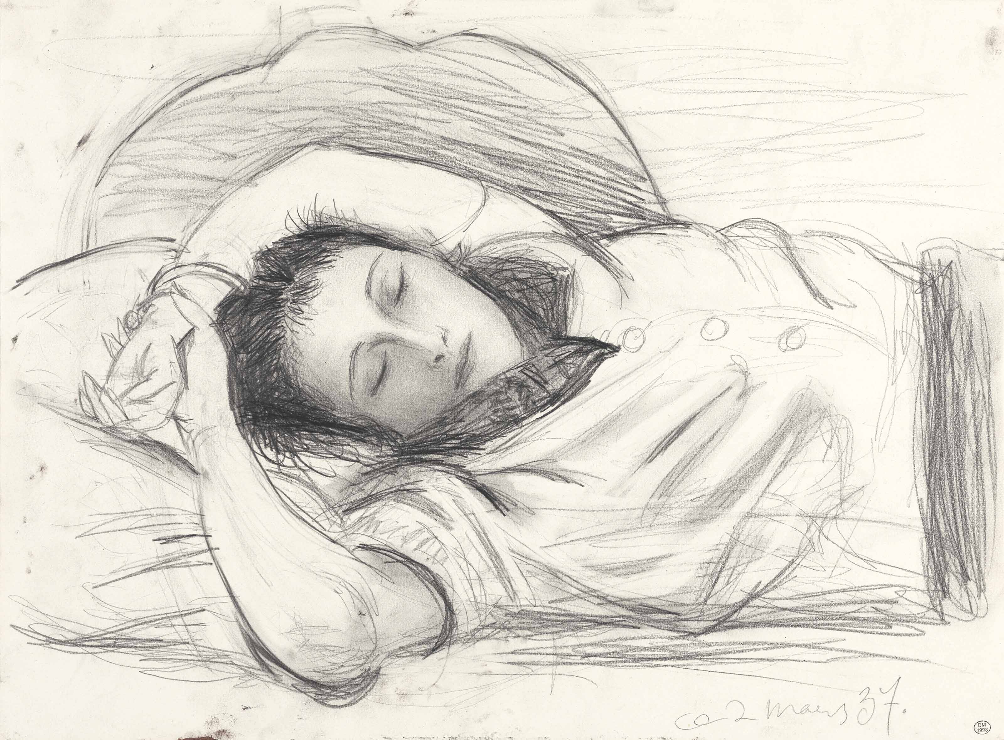 Pablo Picasso (1881-1973) , Portrait de Dora Maar endormie ...