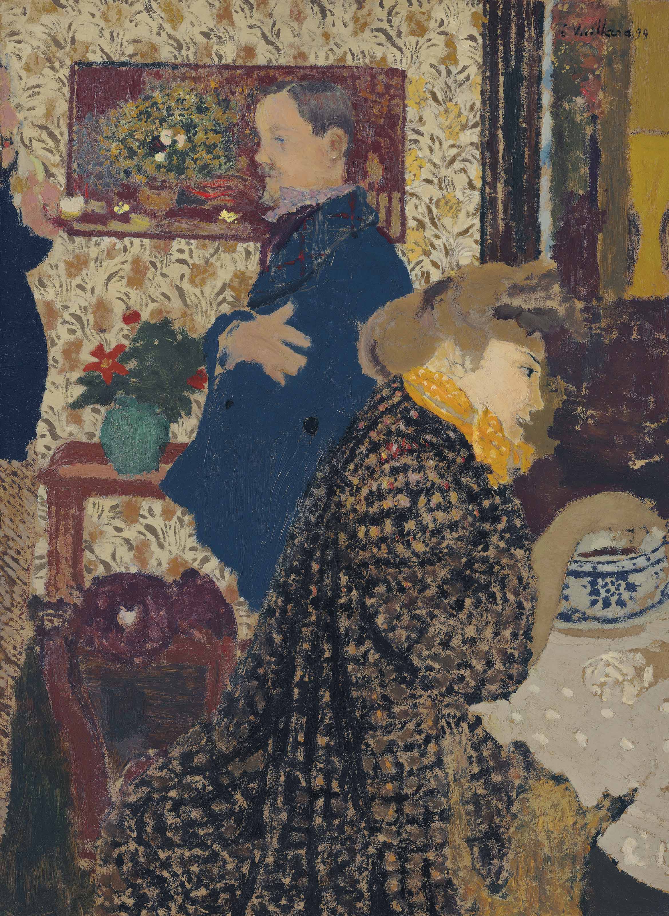Edouard Vuillard (1868-1940), Misia et Vallotton &agrave; Villeneuve, 1899. 27⅝ x 20⅛  in (70.2 x 51.1  cm). Sold for $17,750,000 on 13 November 2017  at Christie&rsquo;s in New York