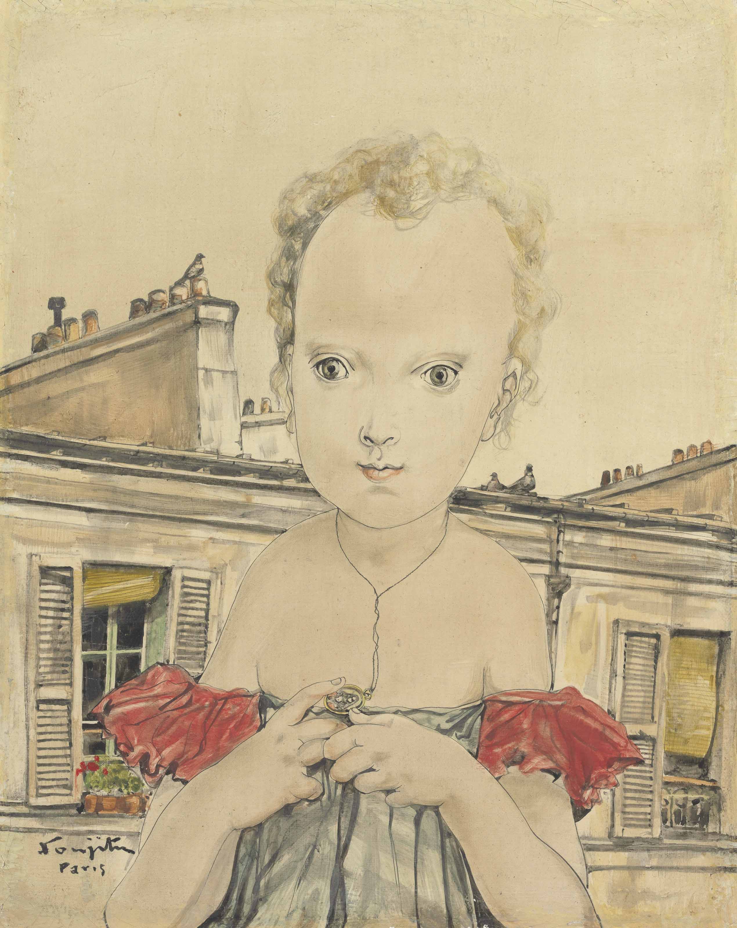 Léonard Tsuguharu Foujita (1886-1968), Jeune fille sur le toit de 