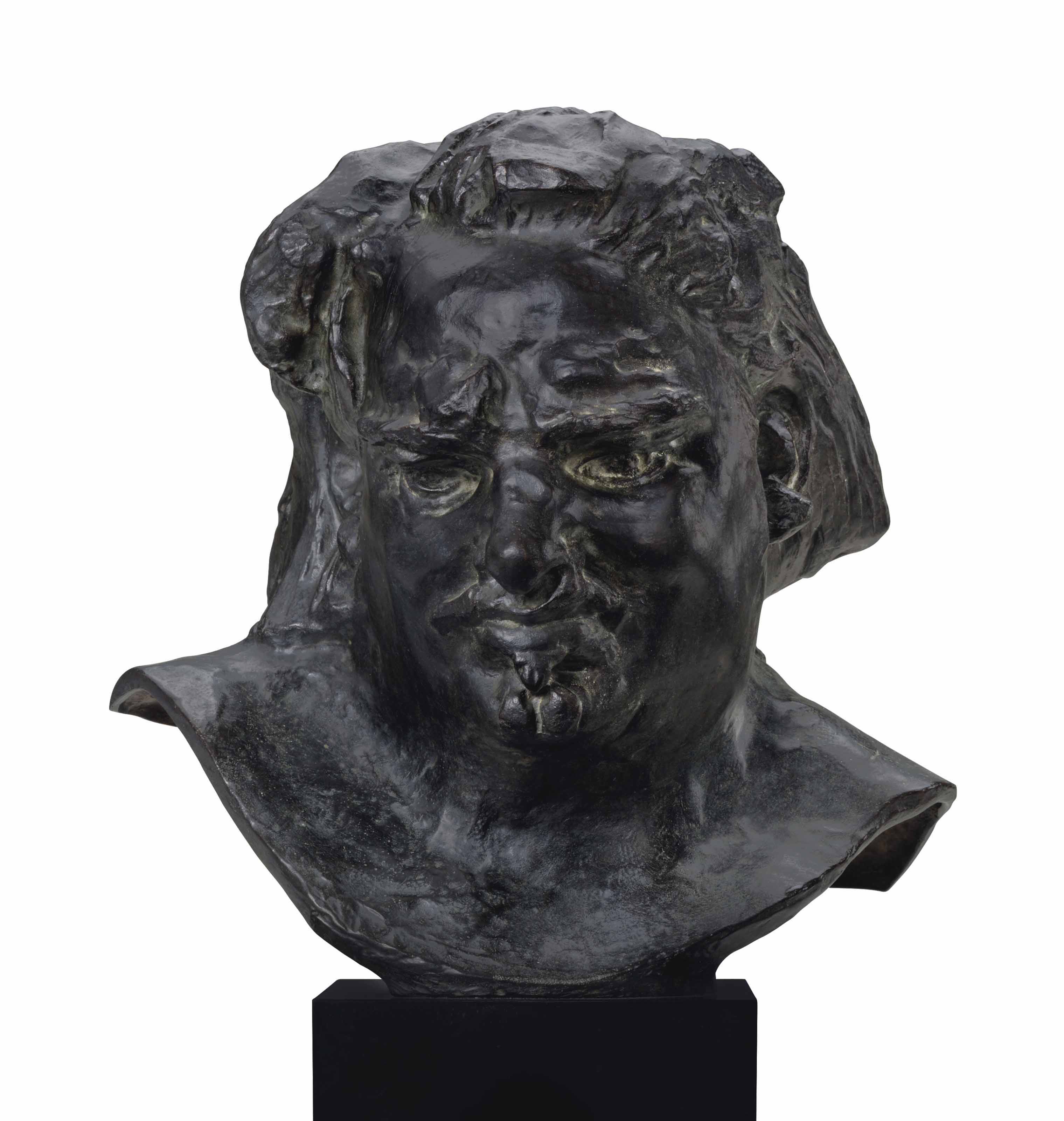 Tête de Balzac au front dégagé et au menton fendu dit aussi Tête type H
