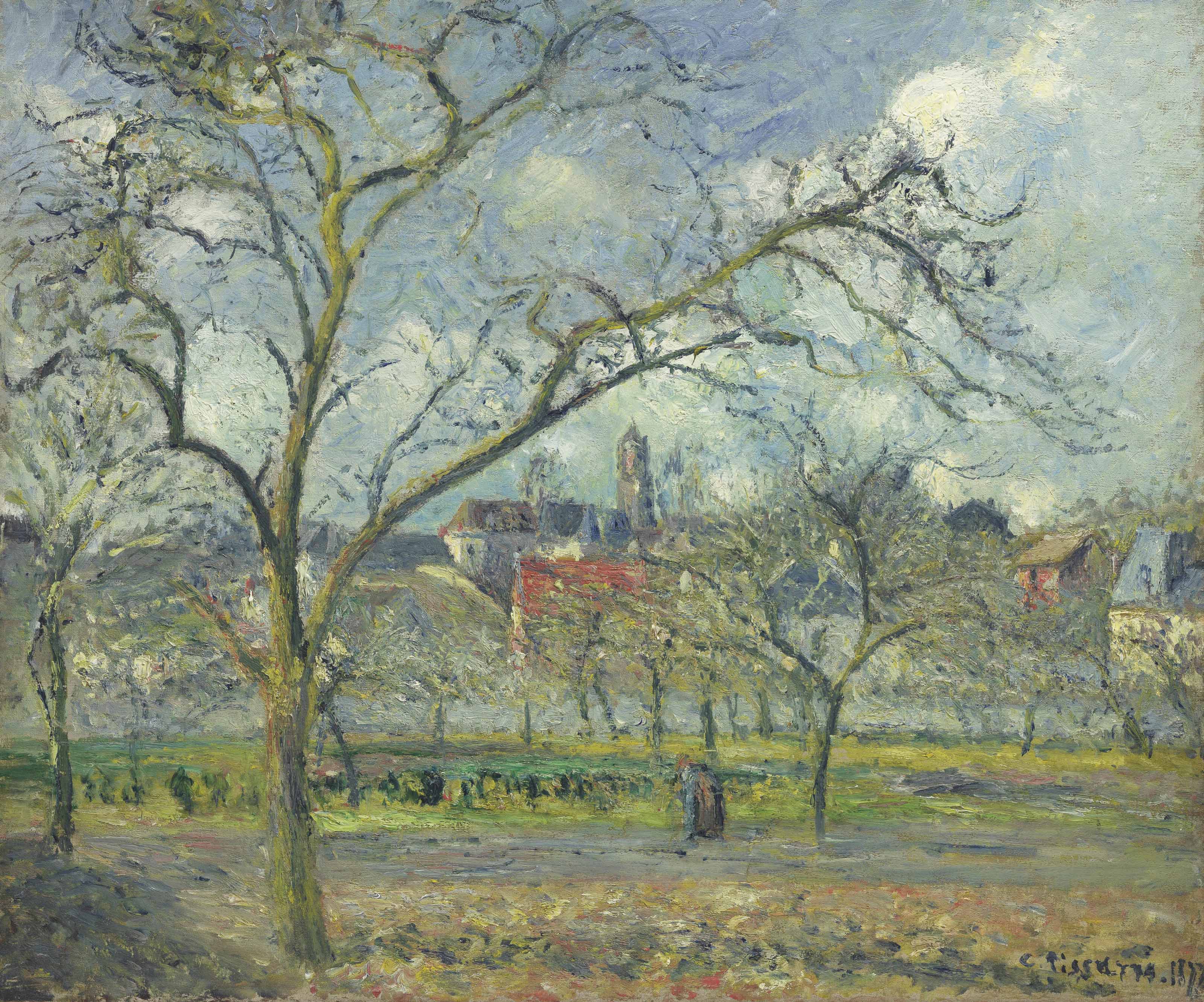 Verger à Saint-Ouen-l'Aumône en hiver