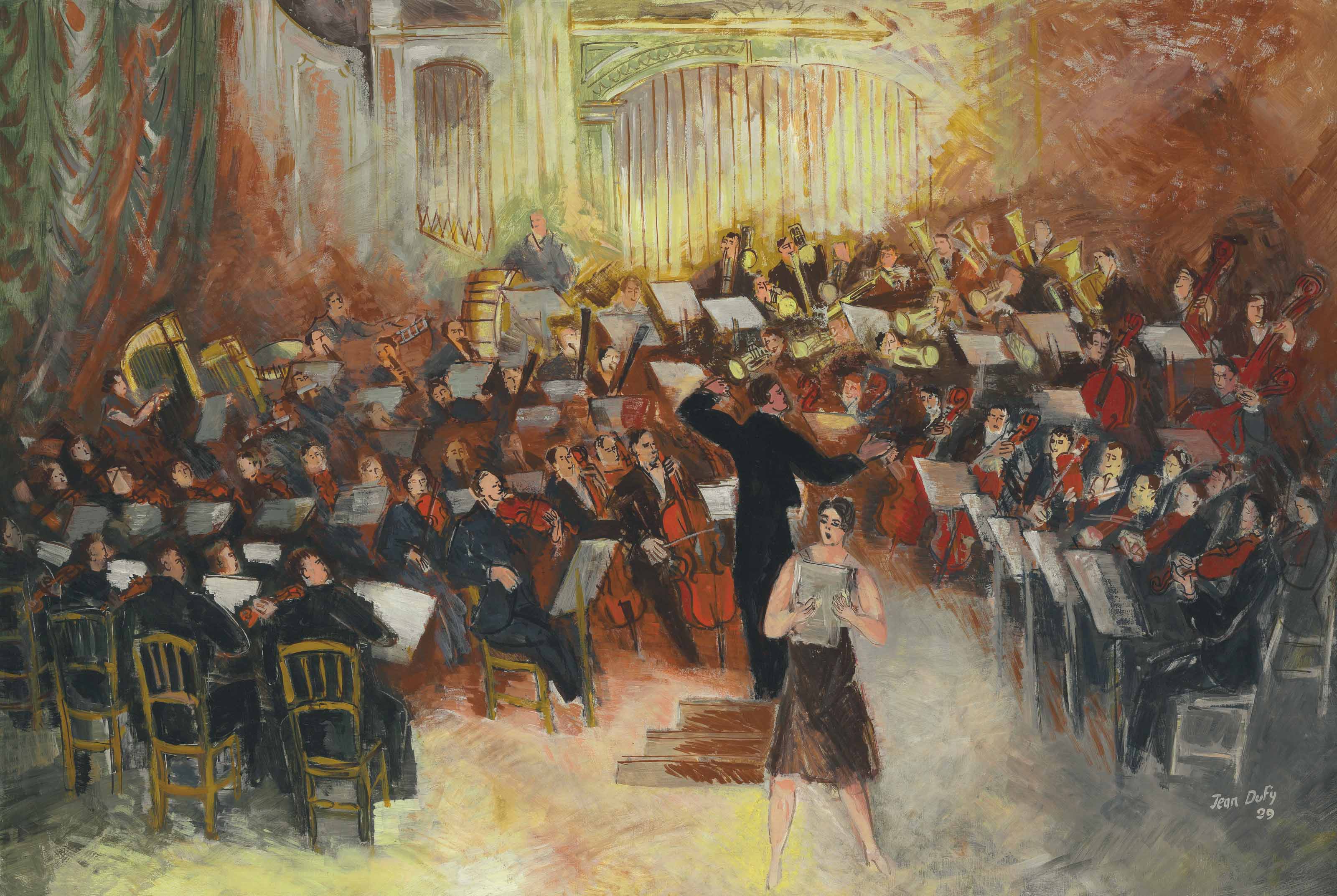 Оркестр на балу. Дюфи оркестр. Рауль Дюфи симфонический оркестр. Jean Dufy 1888-1964. Дюфи большой оркестр.