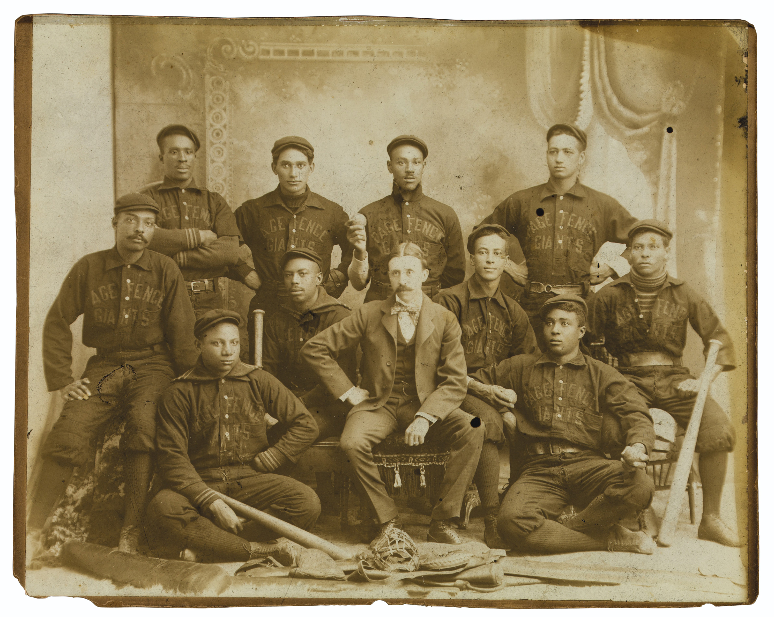 1896 PAGE FENCE GIANTS TEAM CABINET PHOTOGRAPH, | Christie's