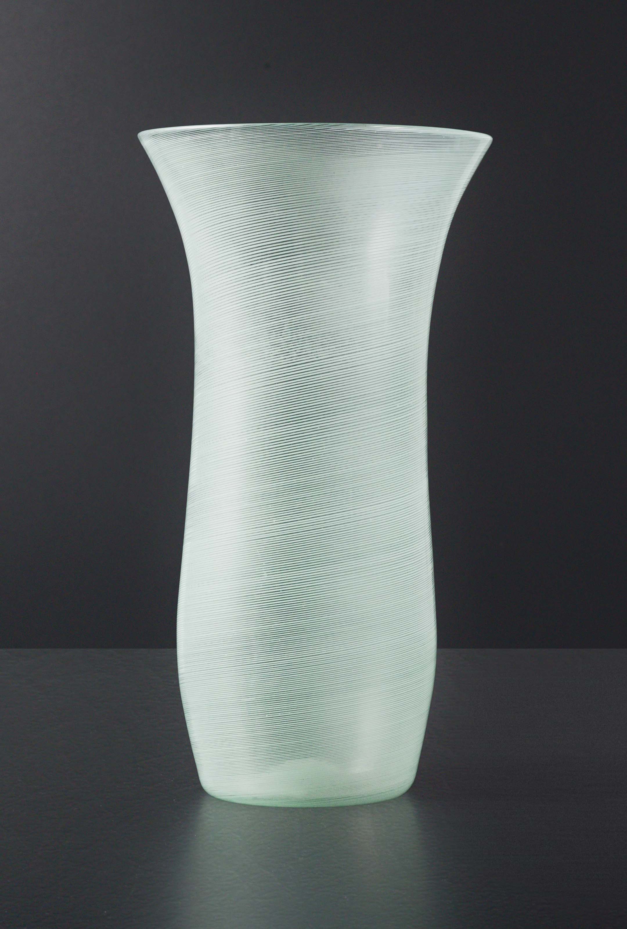 Carlo Scarpa, a mezza filigrana vase, model no. 3641, by Venini designed circa 1934-38, sold for $11,250 on 4 May 2017 at Christie's in New York