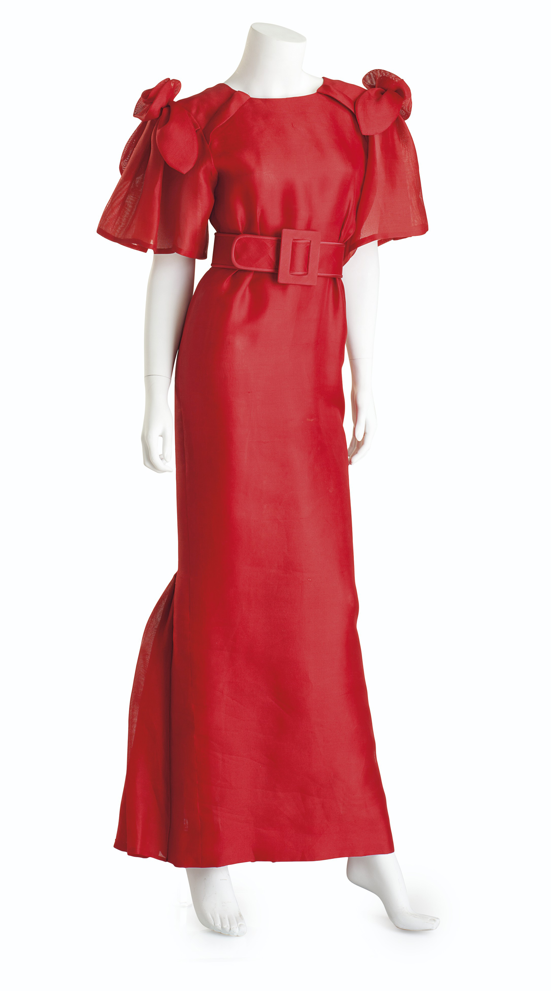 A CHRISTIAN DIOR COUTURE RED SILK GOWN, SPRING/SUMMER 1987, DESIGNED BY  MARC BOHAN | Christie's
