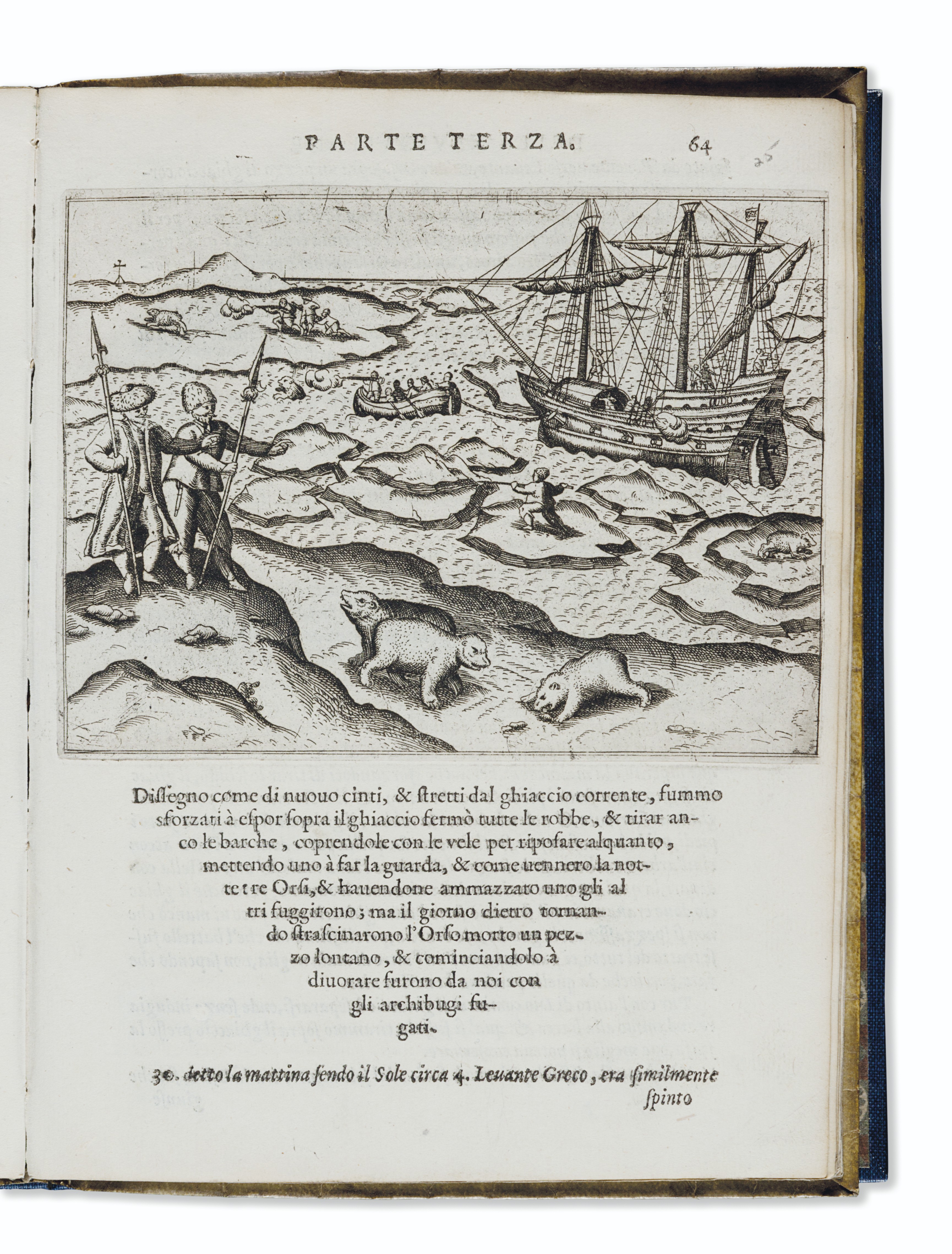 VEER, Gerrit de (c.1573after 1598). Tre navigationi fatte VEER, Gerrit de (c.1573after 1598). Tre navigationi fatte
