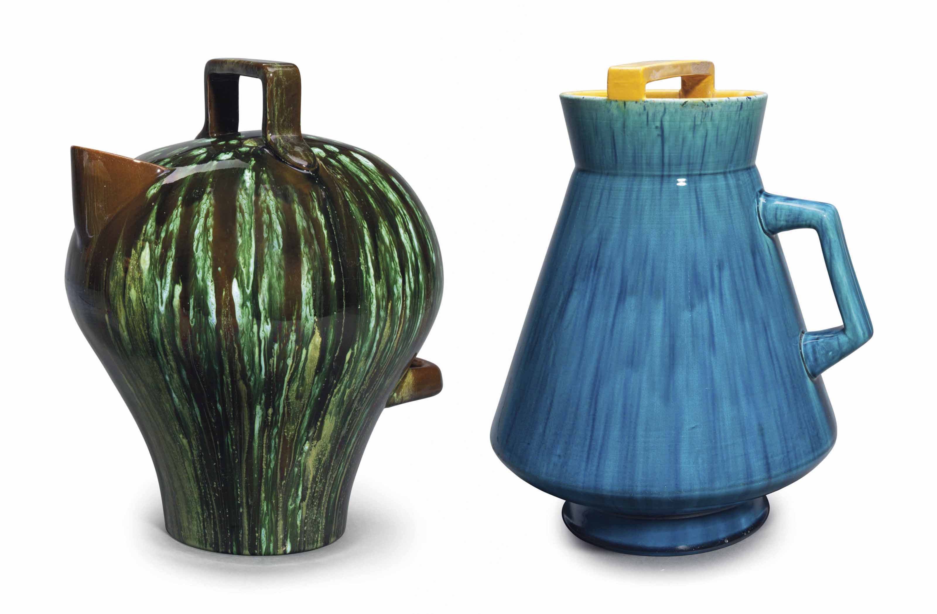 Christopher Dresser 1838 1904 A Water Jug With Handles And A