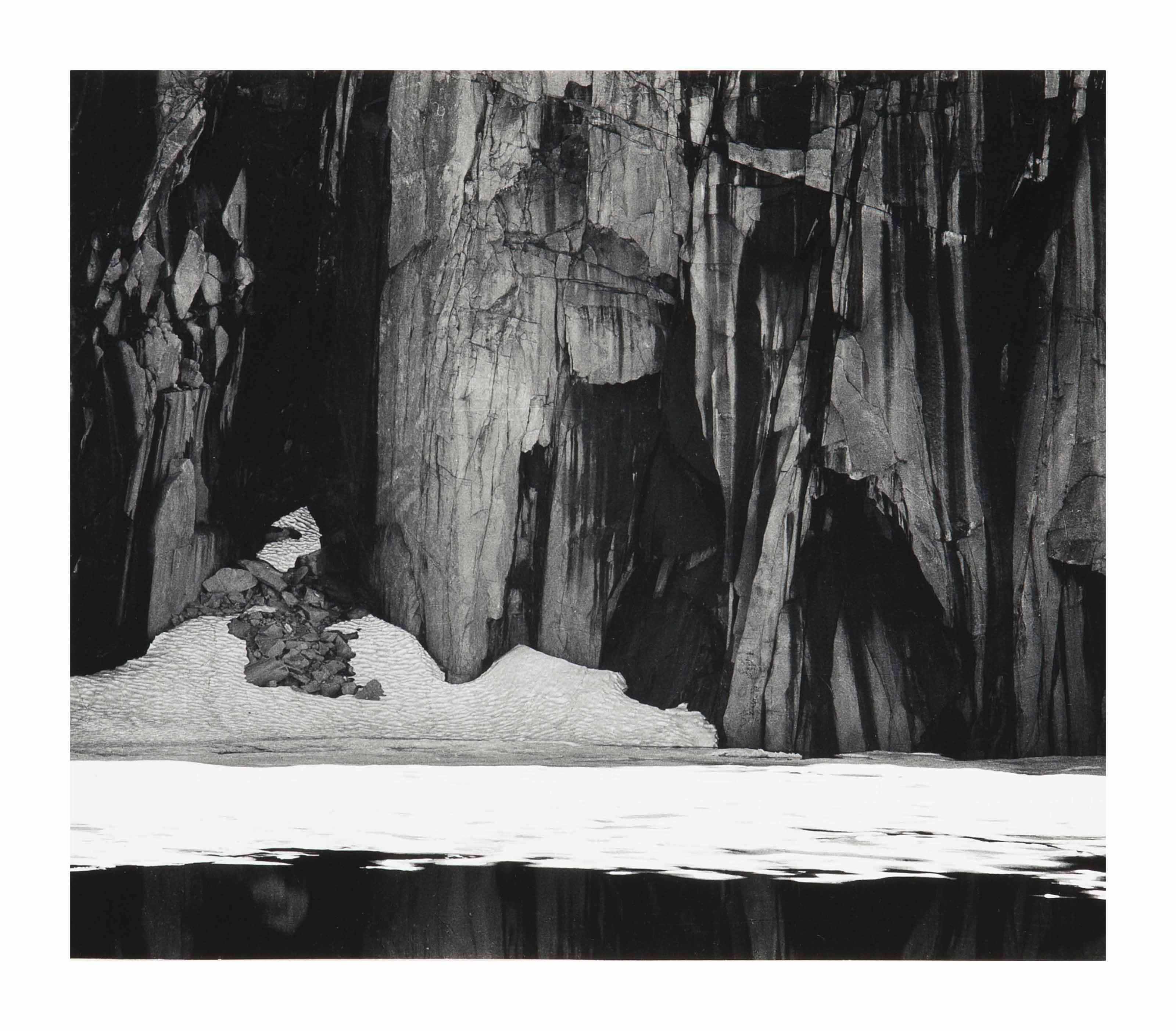 Ansel Adams 1902 1984 Frozen Lake And Cliffs Kaweah Gap