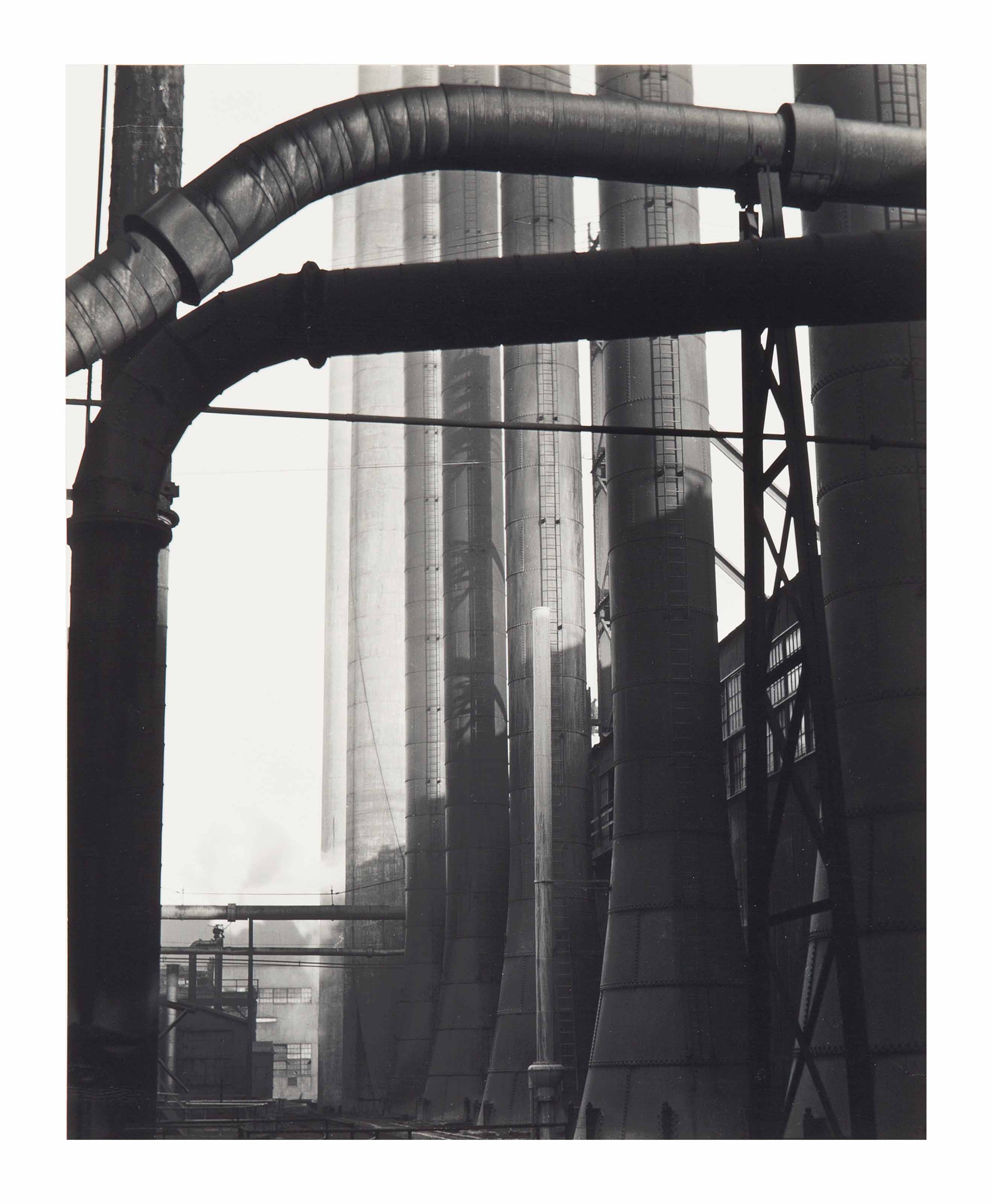Edward Weston 1886 1958 Pipes And Stacks Armco Steel