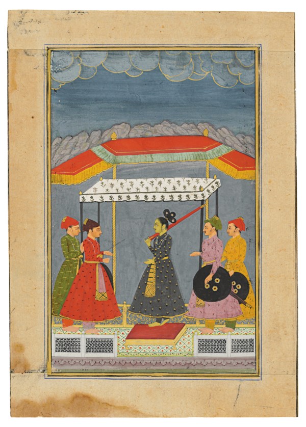 Painted Bikaner Window Depicting Krishna - 19thC