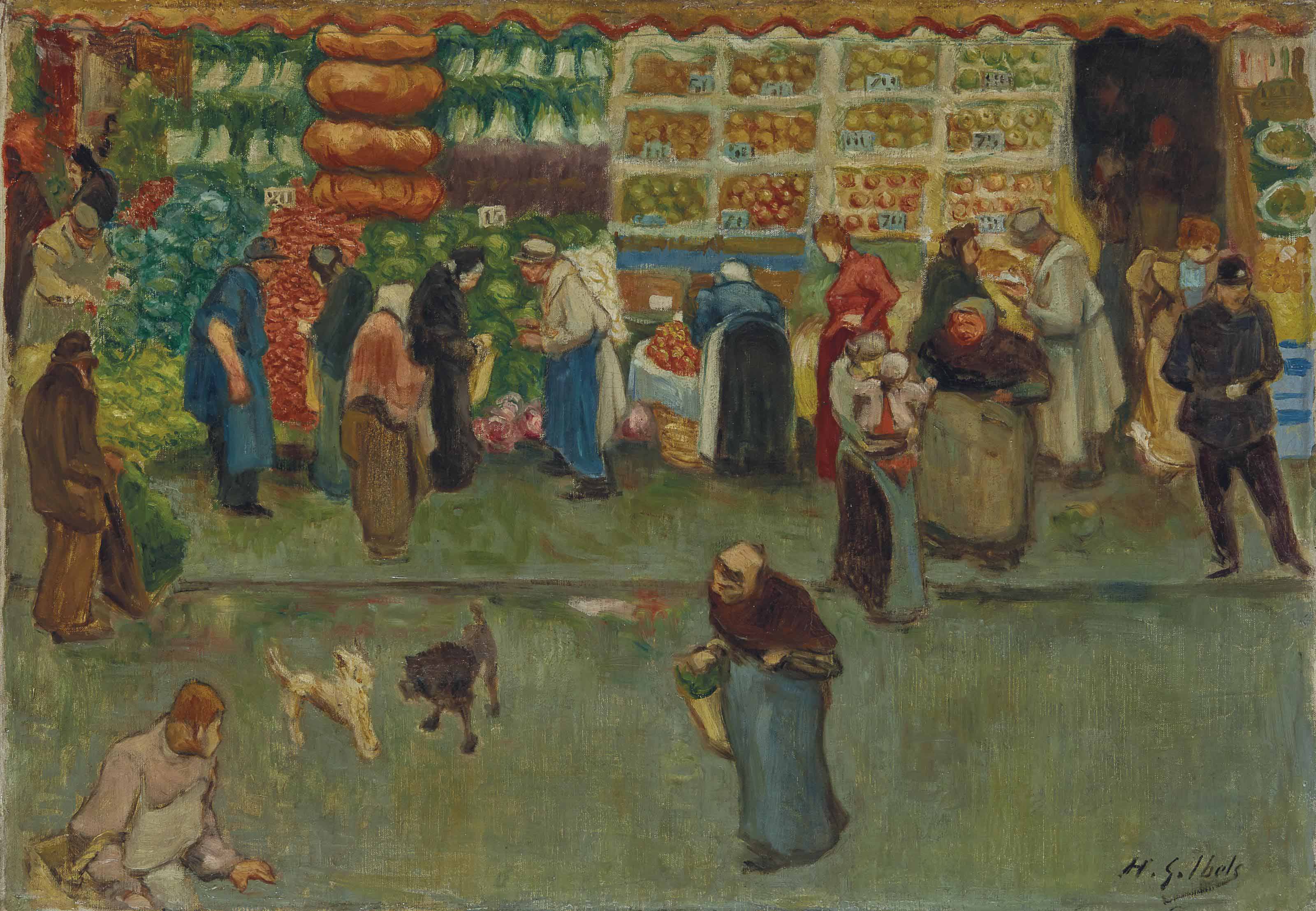 Henri Gabriel Ibels (18671936) , Scène de marché à Paris Christie's