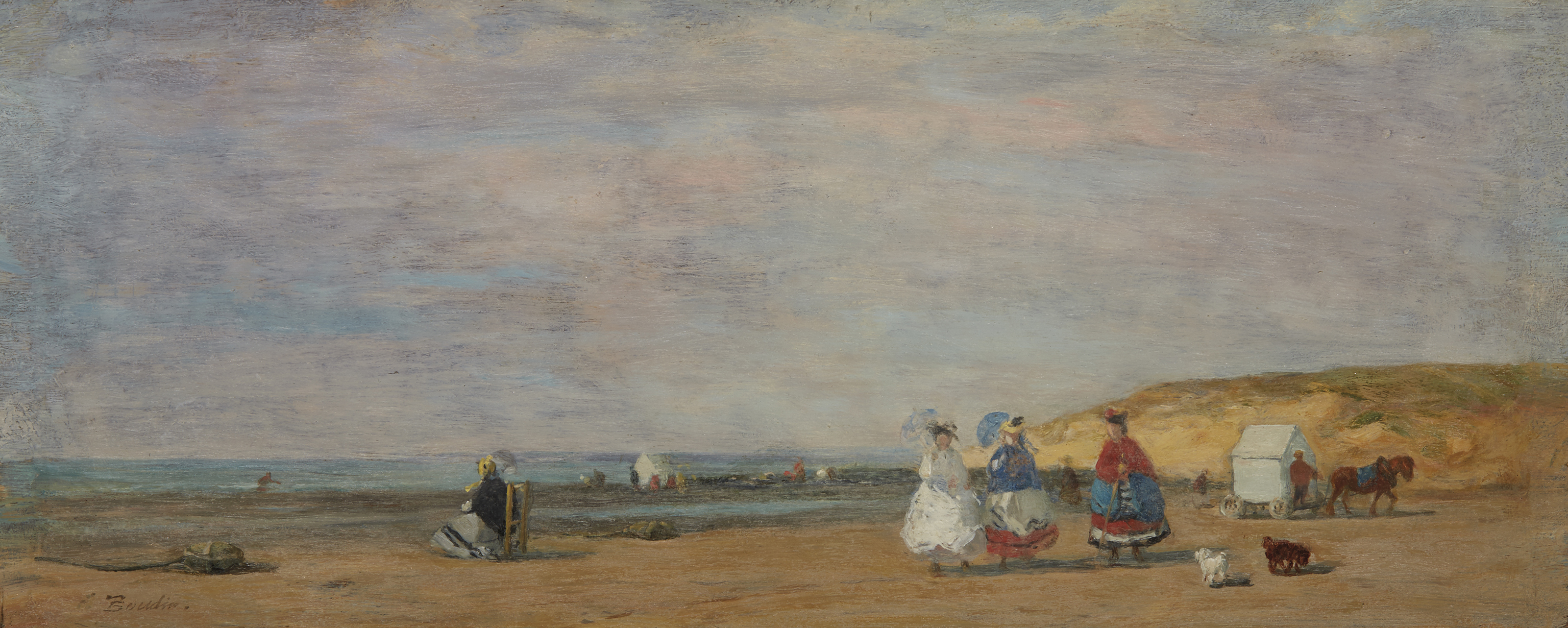 Eugène Boudin 1824 1898 Personnages Sur La Plage De